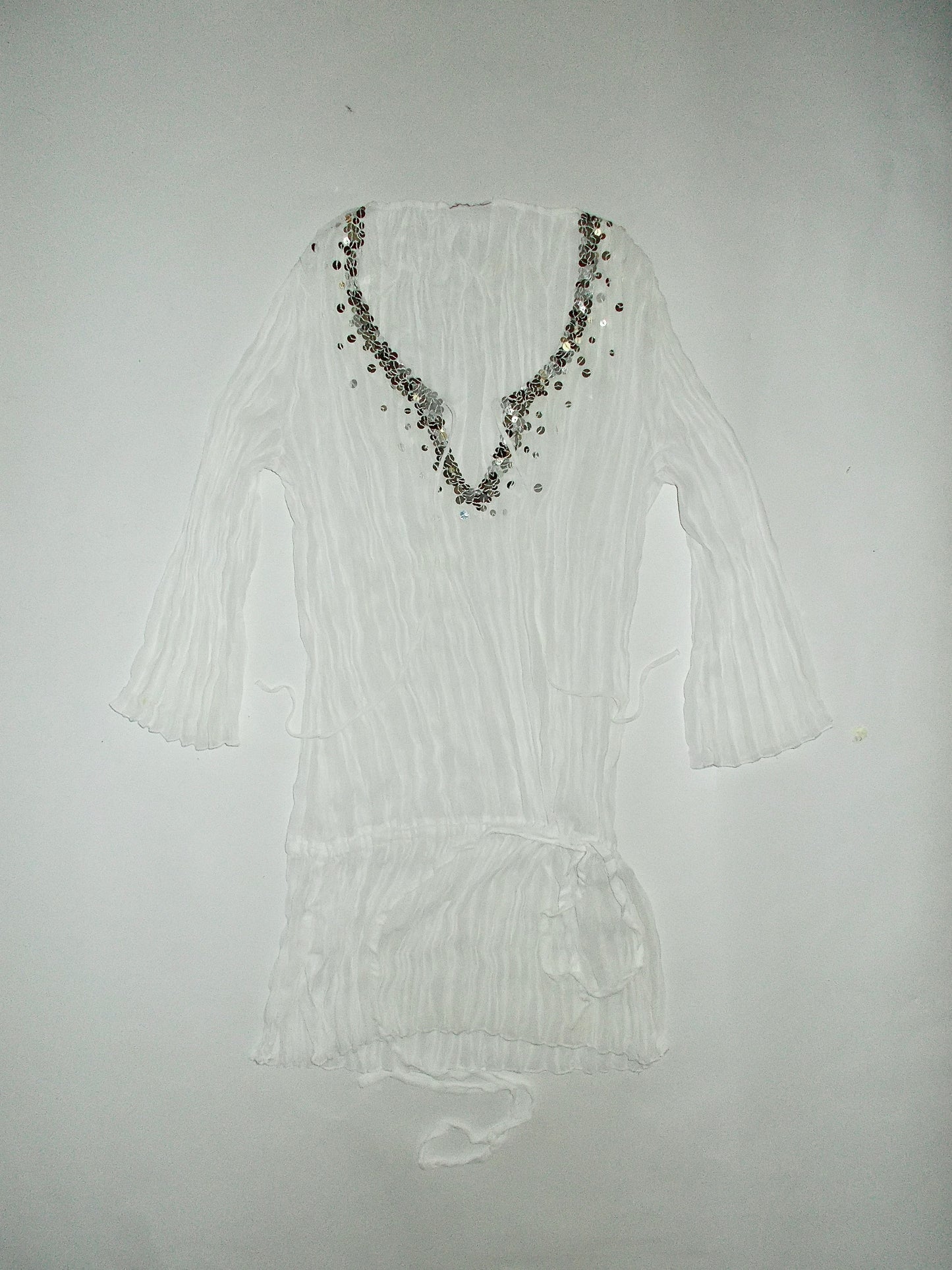Mesh sequin mini dress