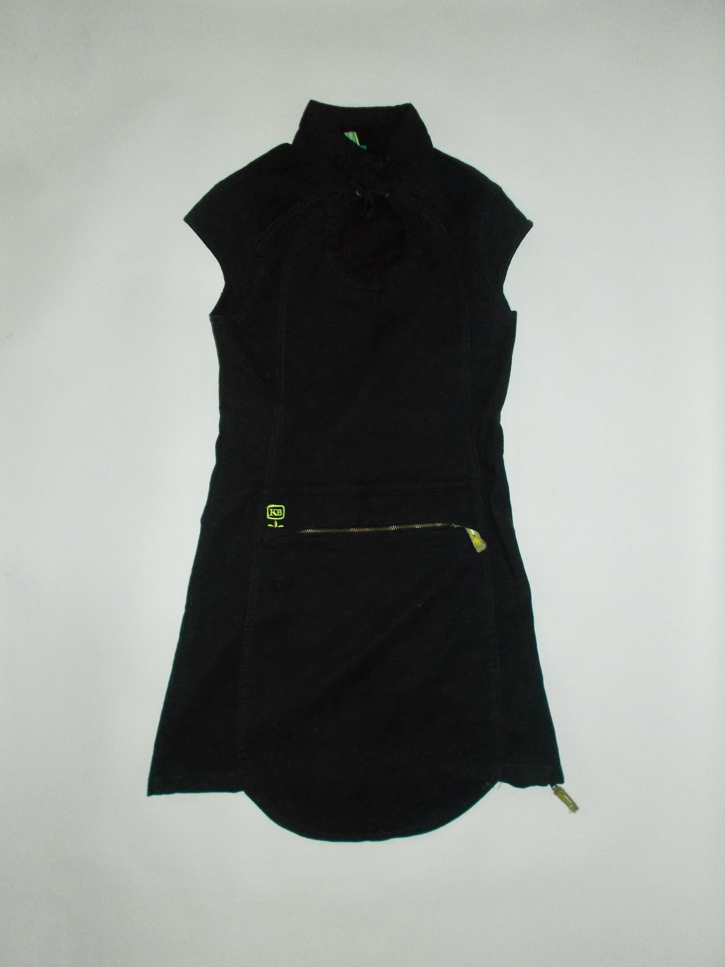 Black keyhole mini dress