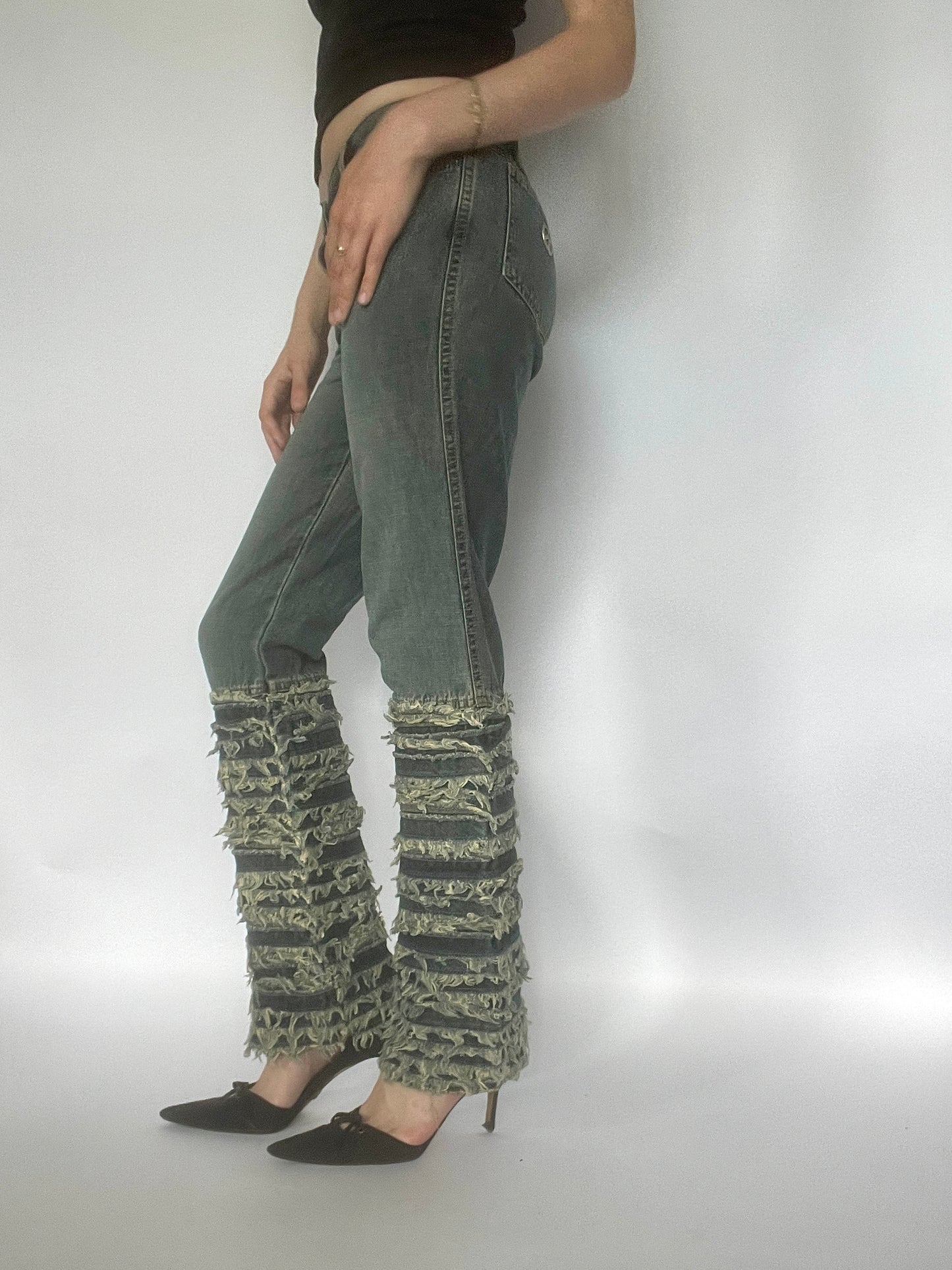 Rare 2000’s Moschino faded flare jeans