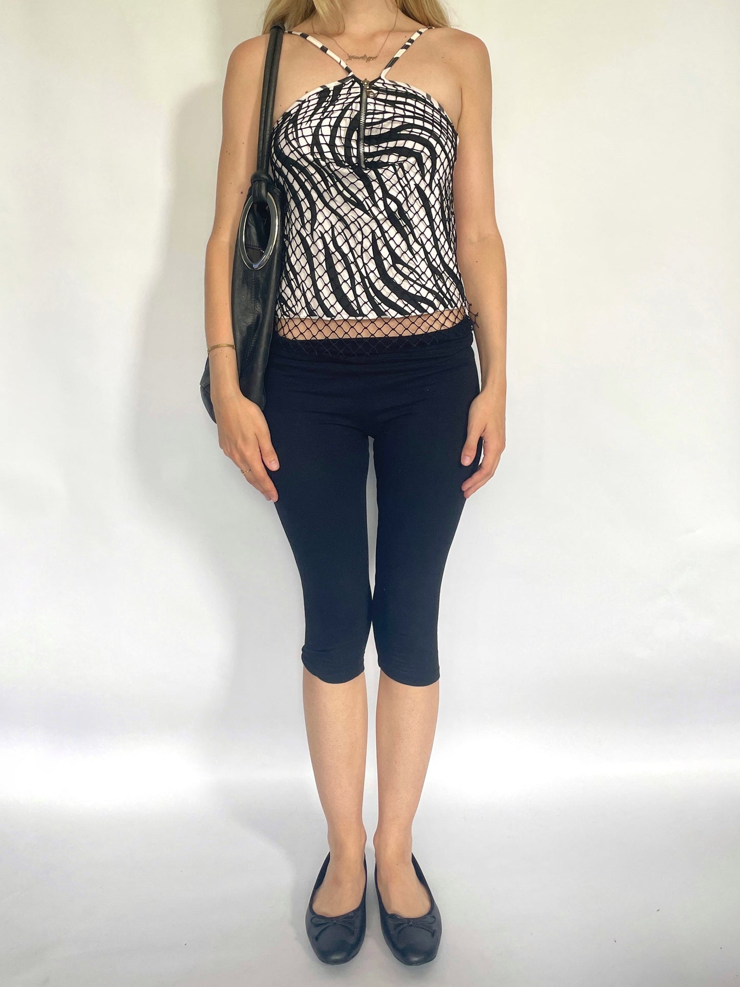 Zebra halter top