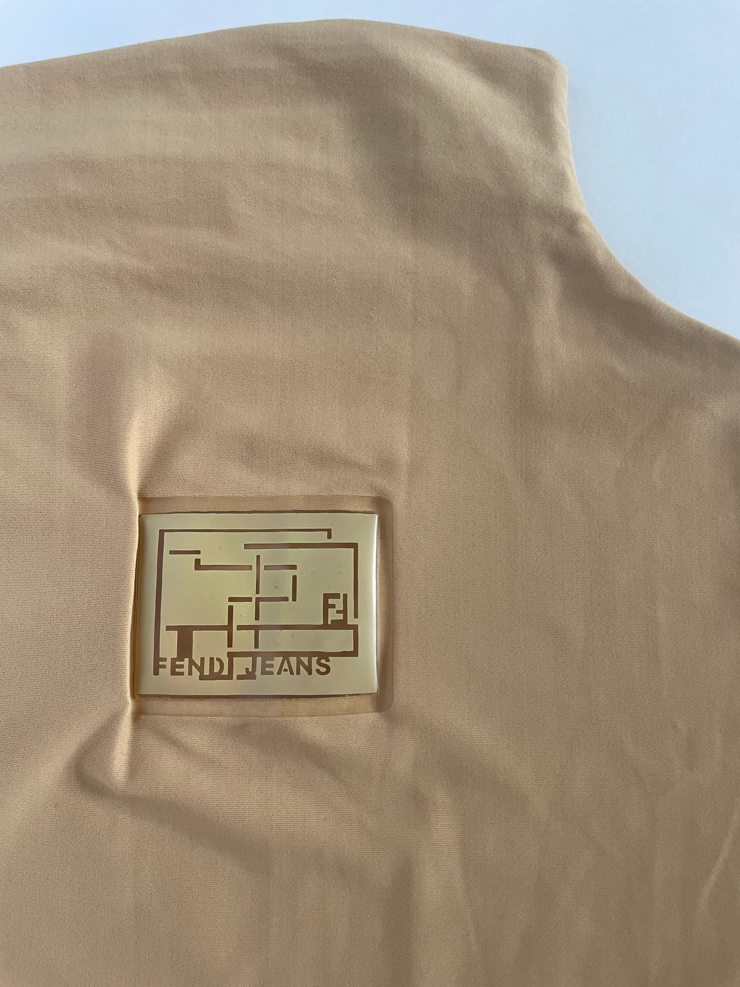 90’s Fendi nude high neck tank top