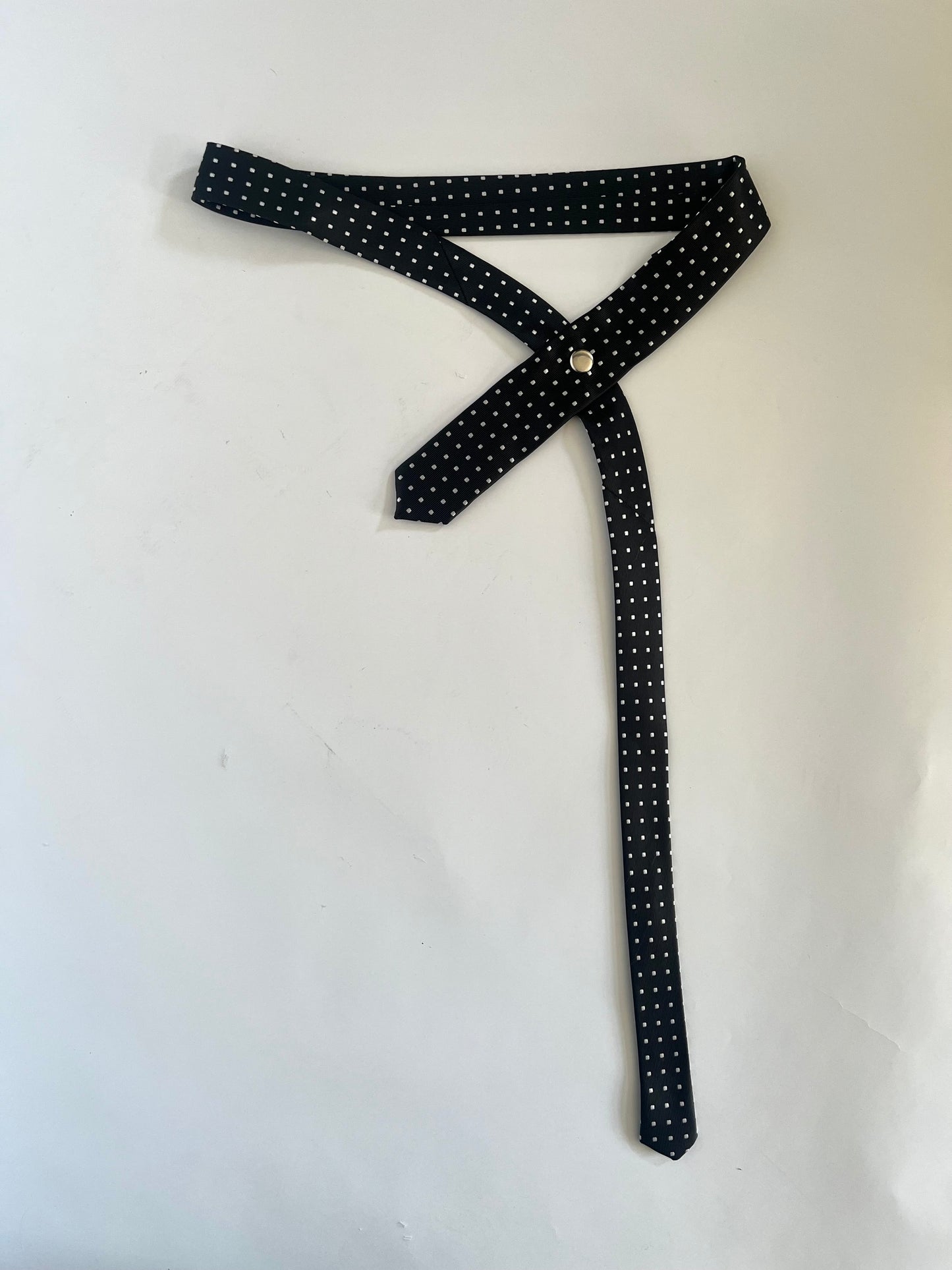 31 inch tie belt: polka dot