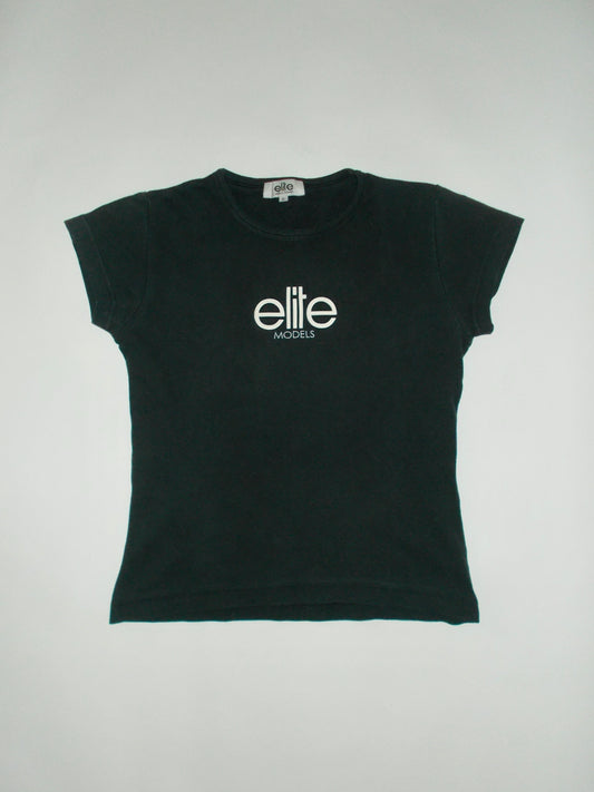 Elite models black baby tee