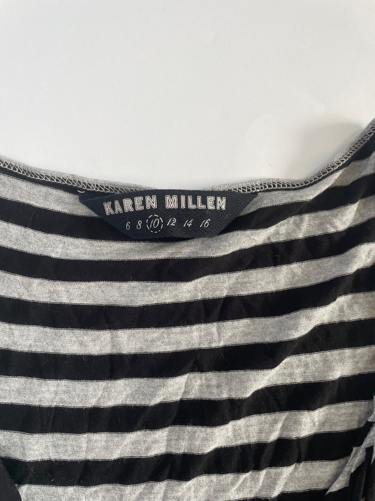 Karen Millen striped cowl neck top
