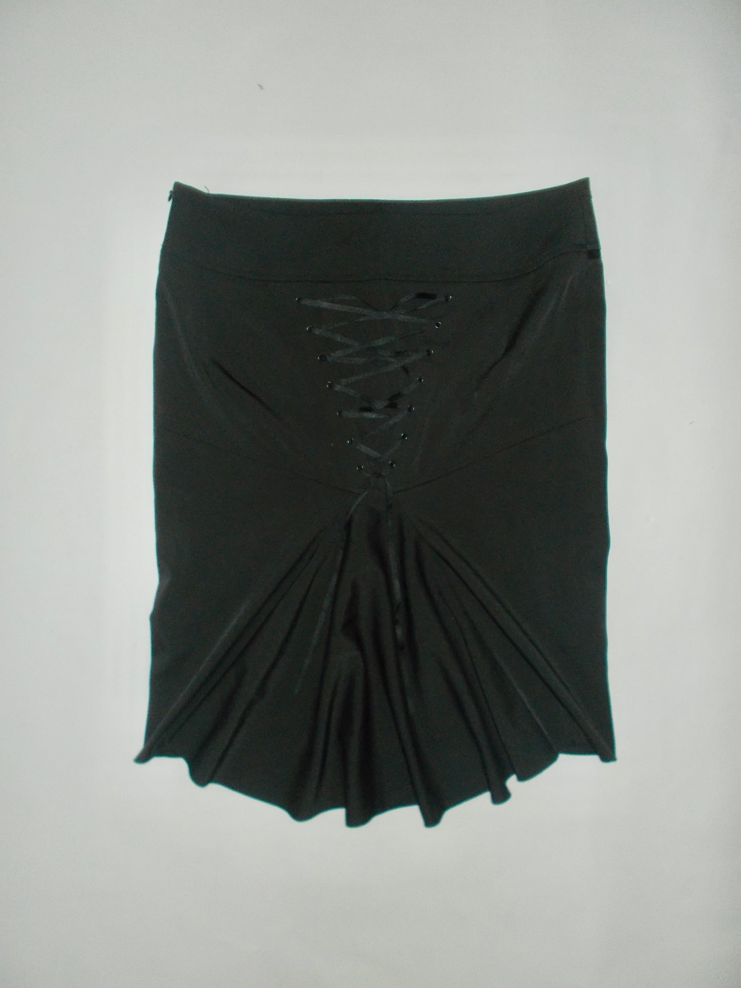 90’s Lace up knee length skirt
