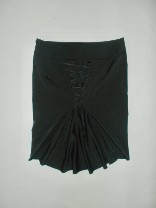 90’s Lace up knee length skirt