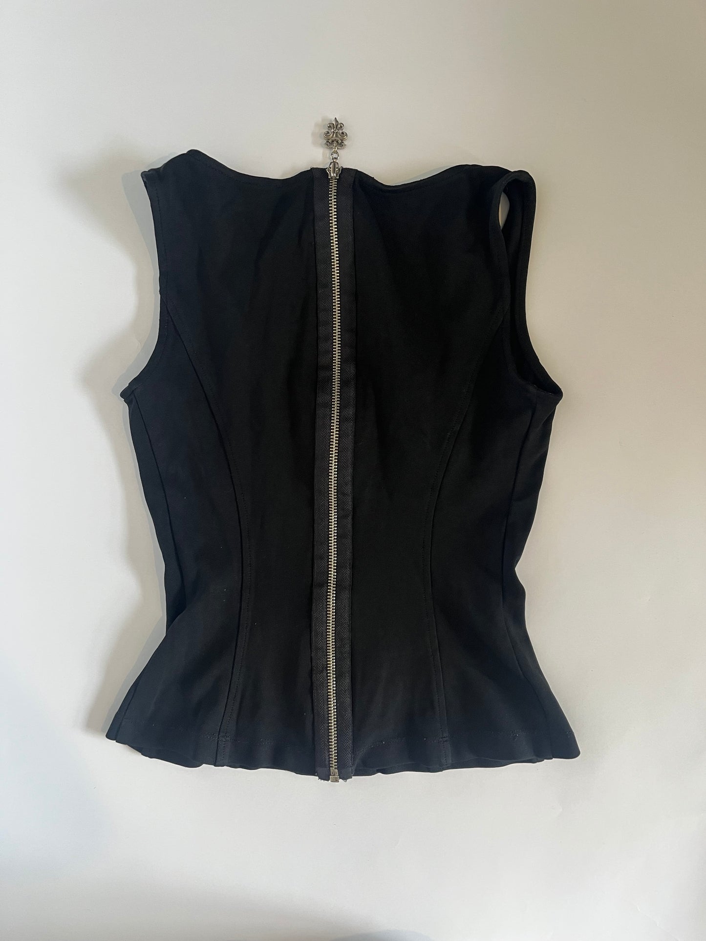 90’s black gothic lace up corset