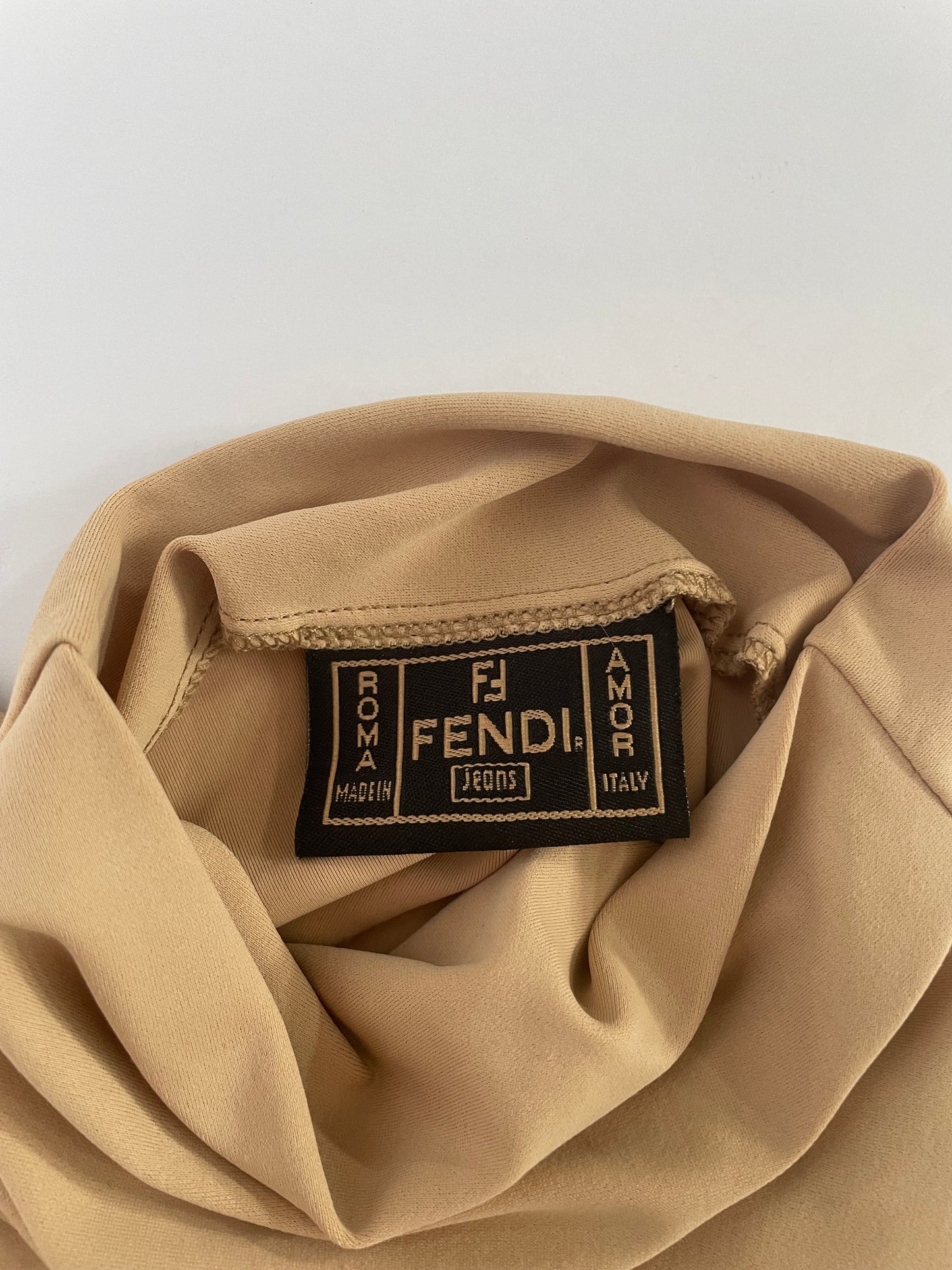 90’s Fendi nude high neck tank top