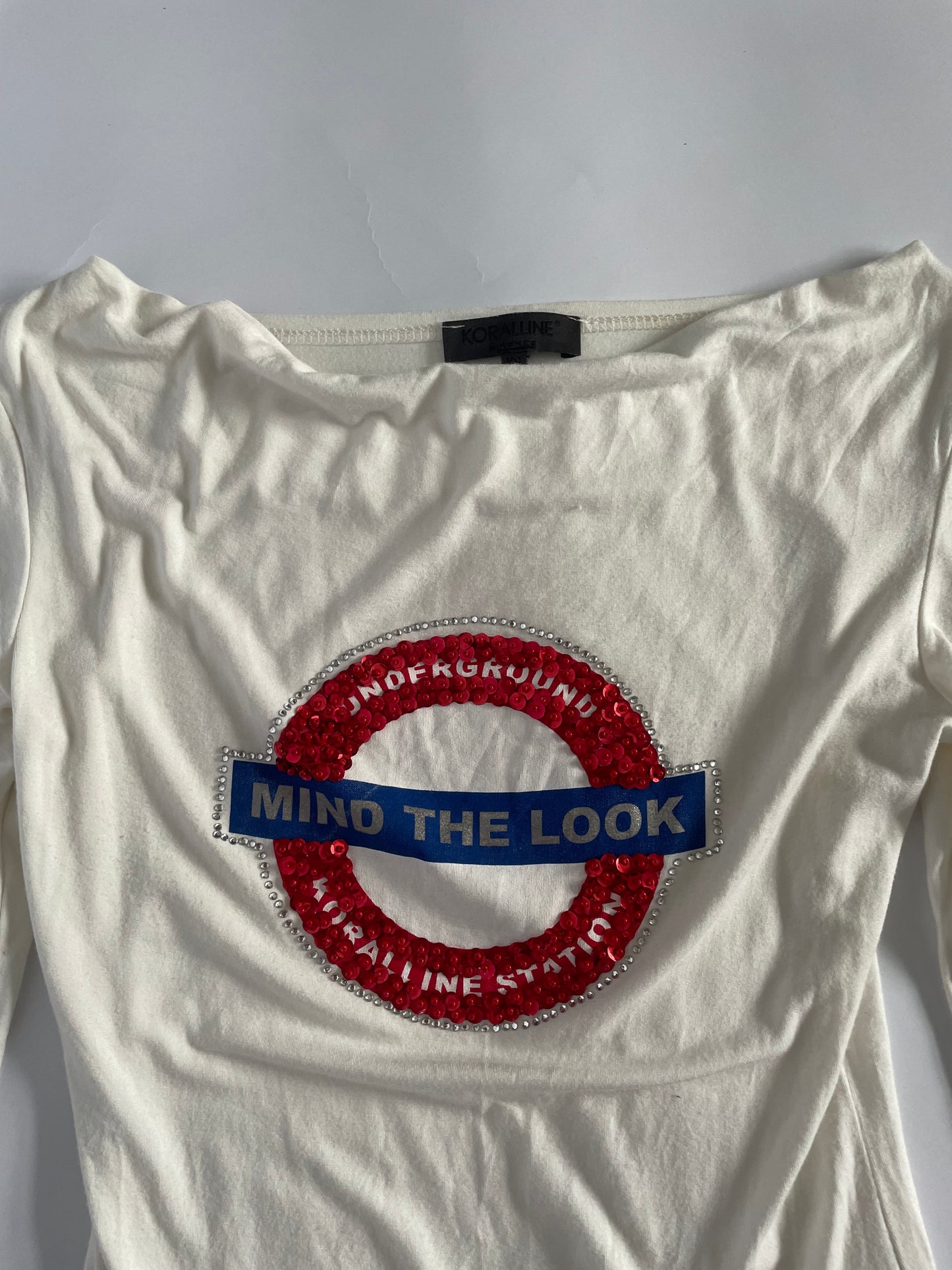 Tube station rhinestone top