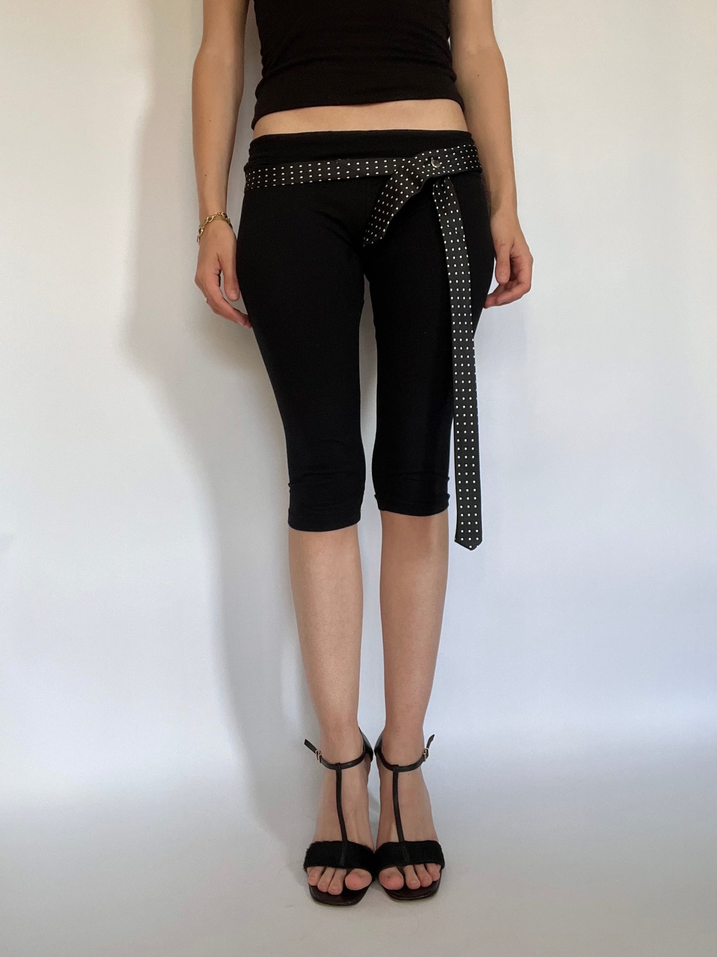 31 inch tie belt: polka dot