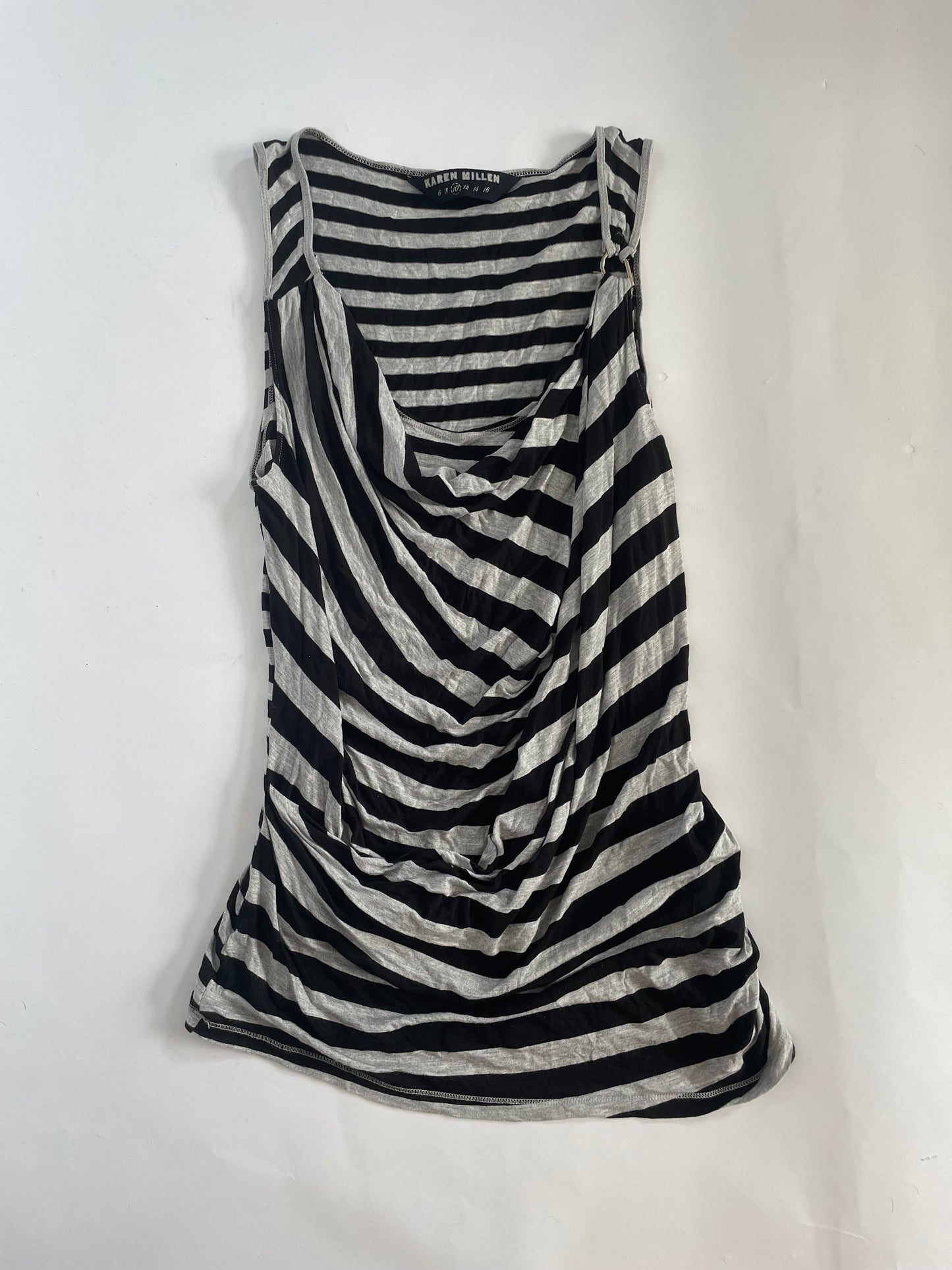 Karen Millen striped cowl neck top