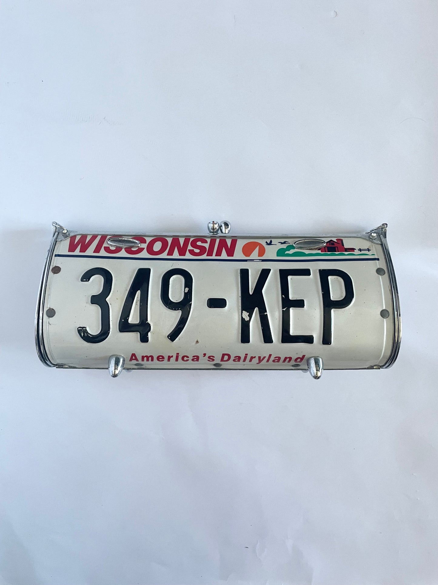 Little Earth Wisconsin license plate clutch