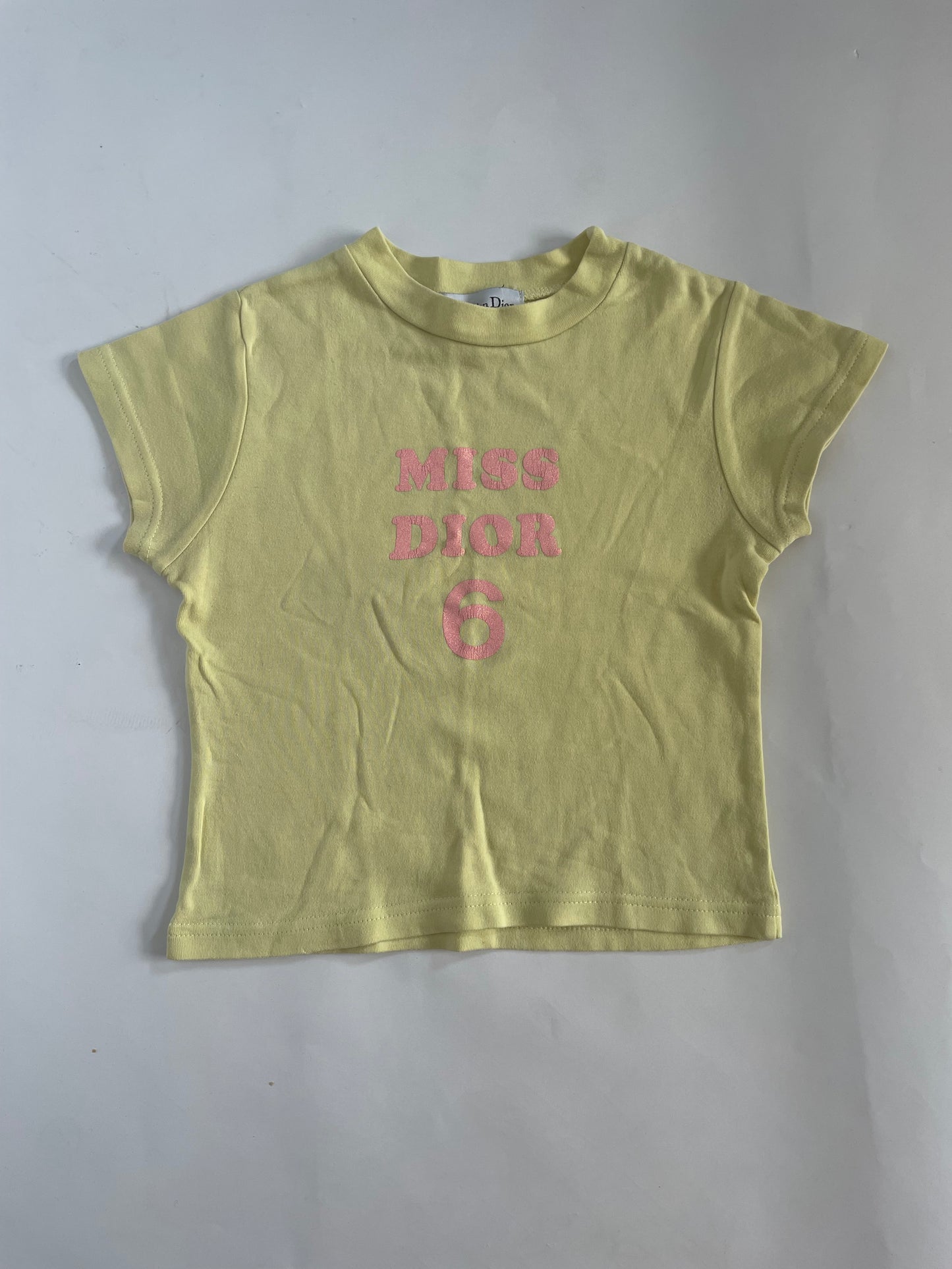 Vintage yellow miss Dior baby tee