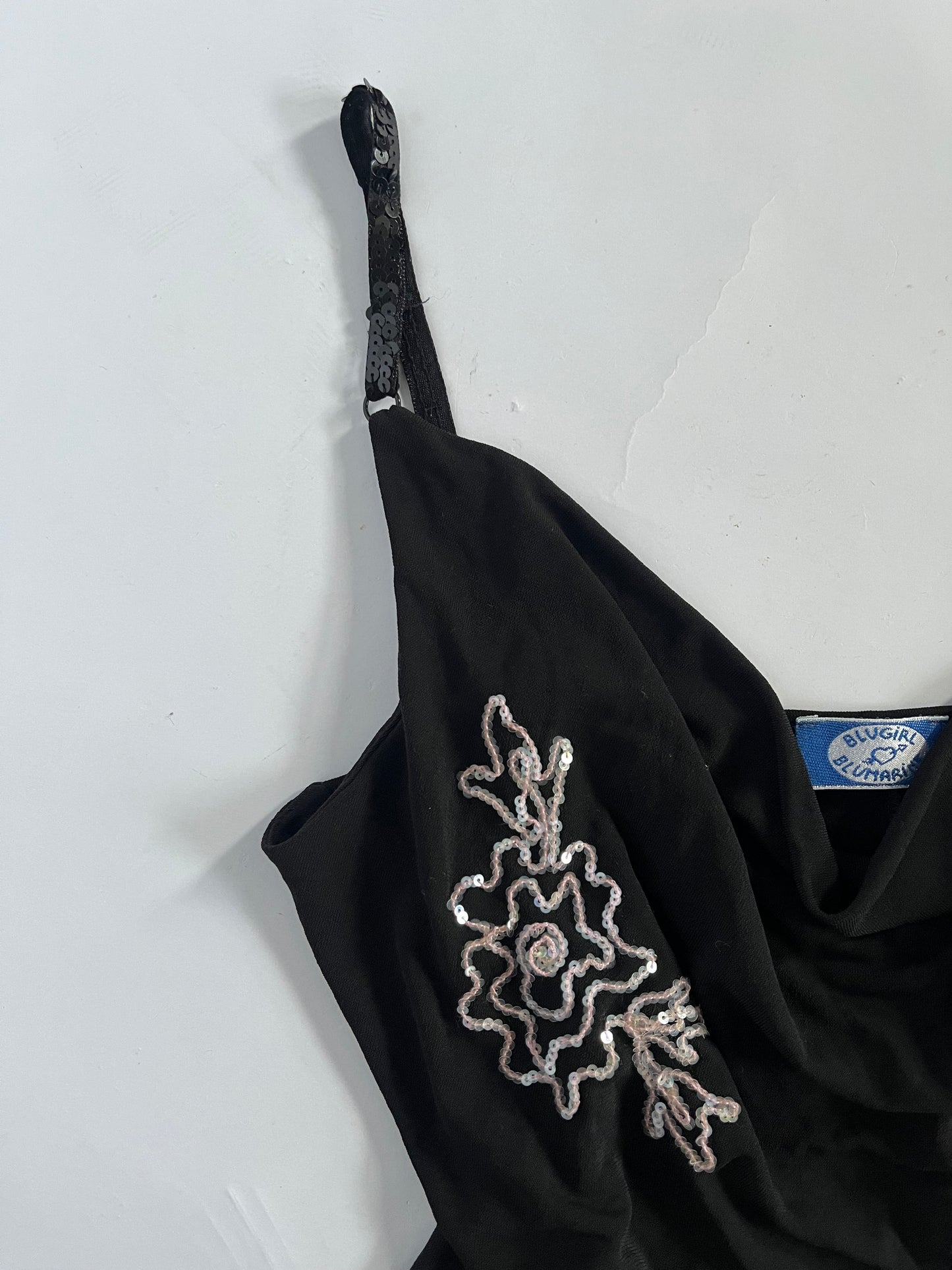 Blumarine sequin cowl neck cami top