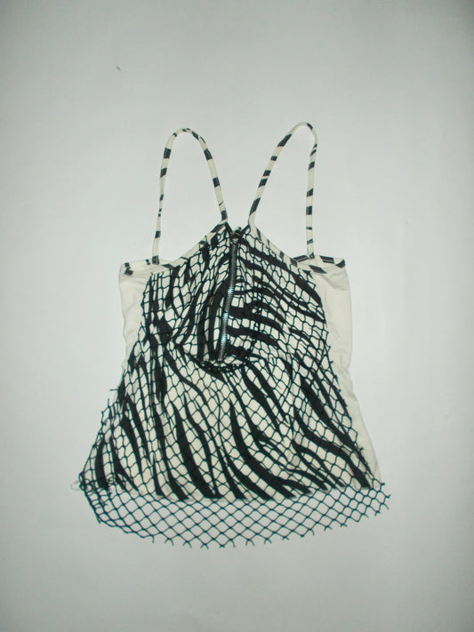 Zebra halter top