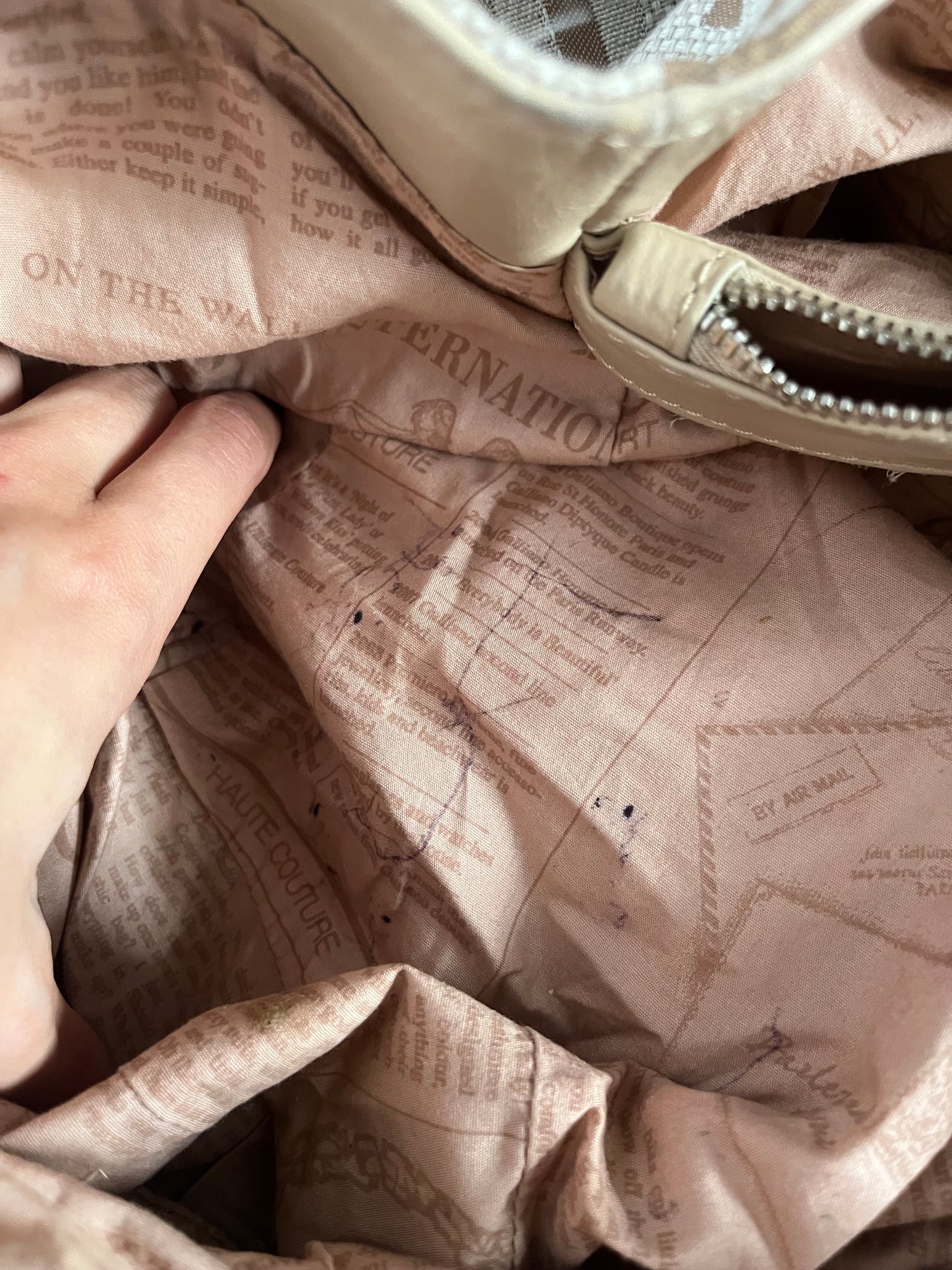 John Galliano monogram hobo bag