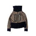 Grey & navy knit zip up jumper
