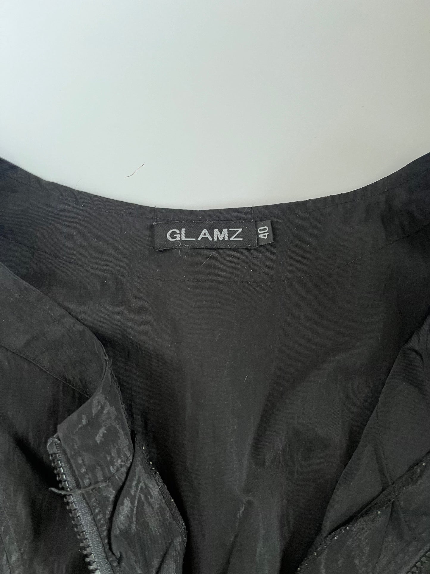 Black cargo zip up dress