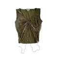 Subversive khaki mesh tie tank top