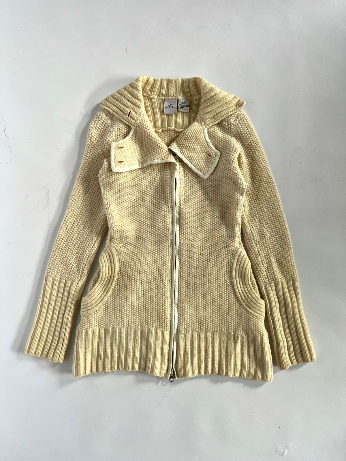 Armani exchange subversive cream wool jumper