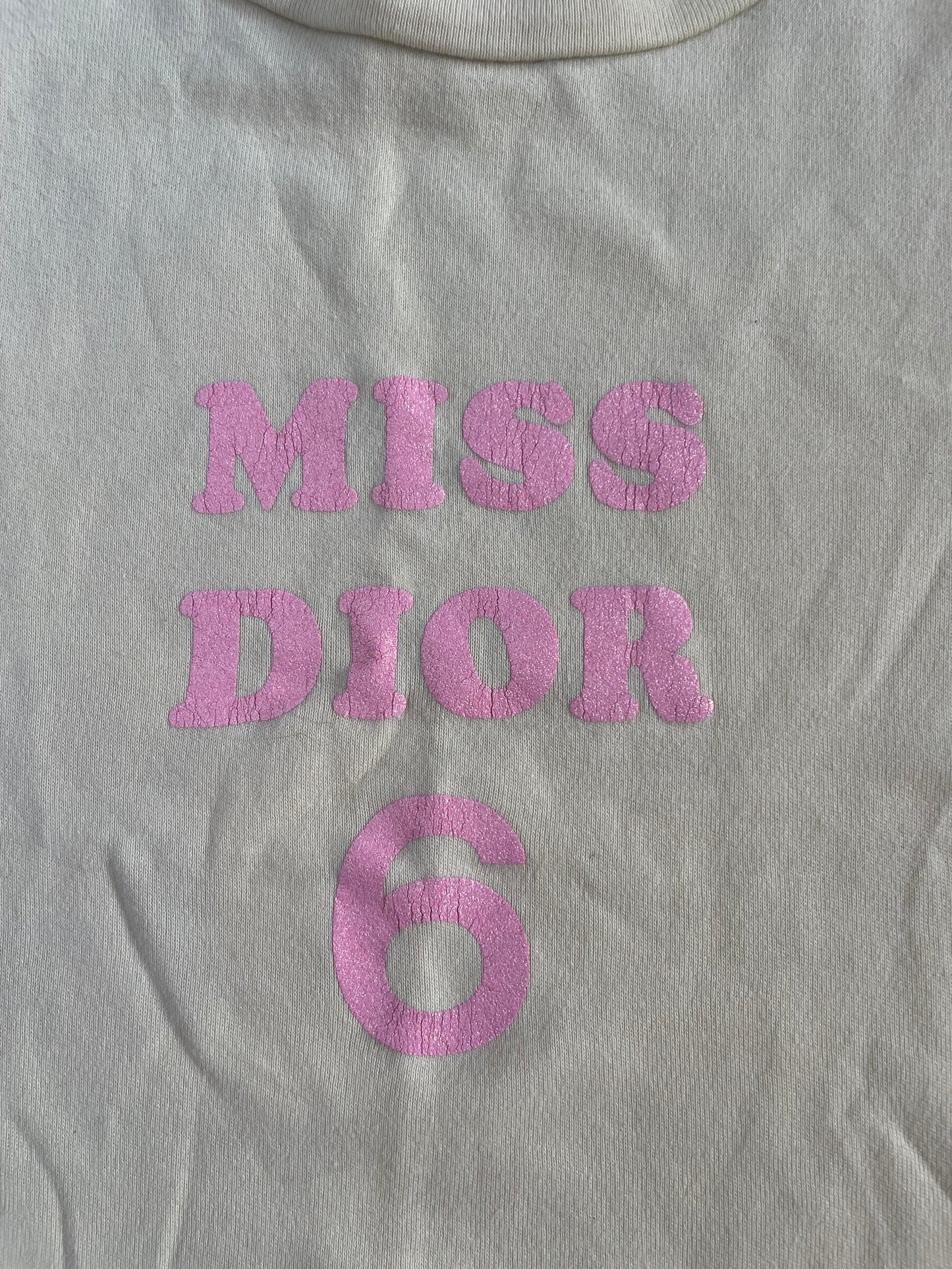 Vintage yellow miss Dior baby tee