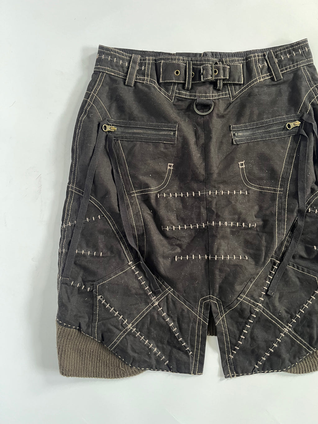Subversive knee length cargo skirt