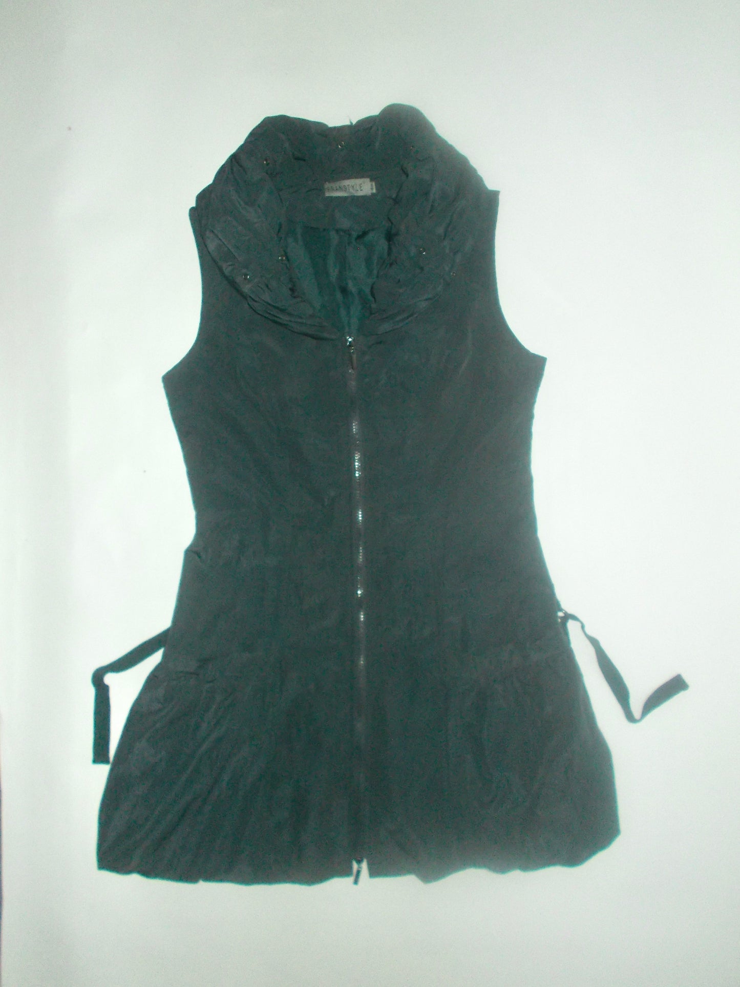 Grommet shell bubble mini dress
