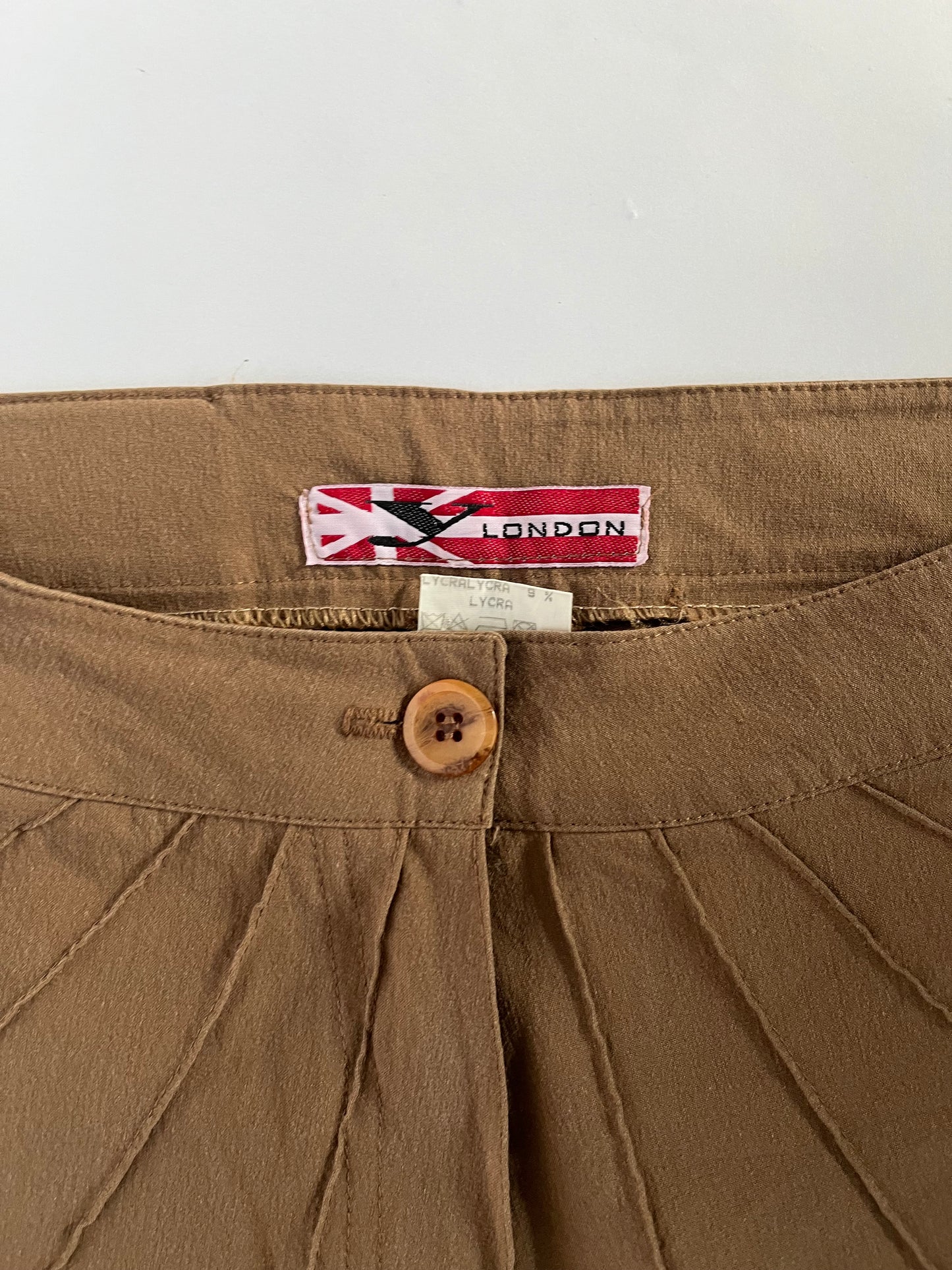 Brown boho flared trousers