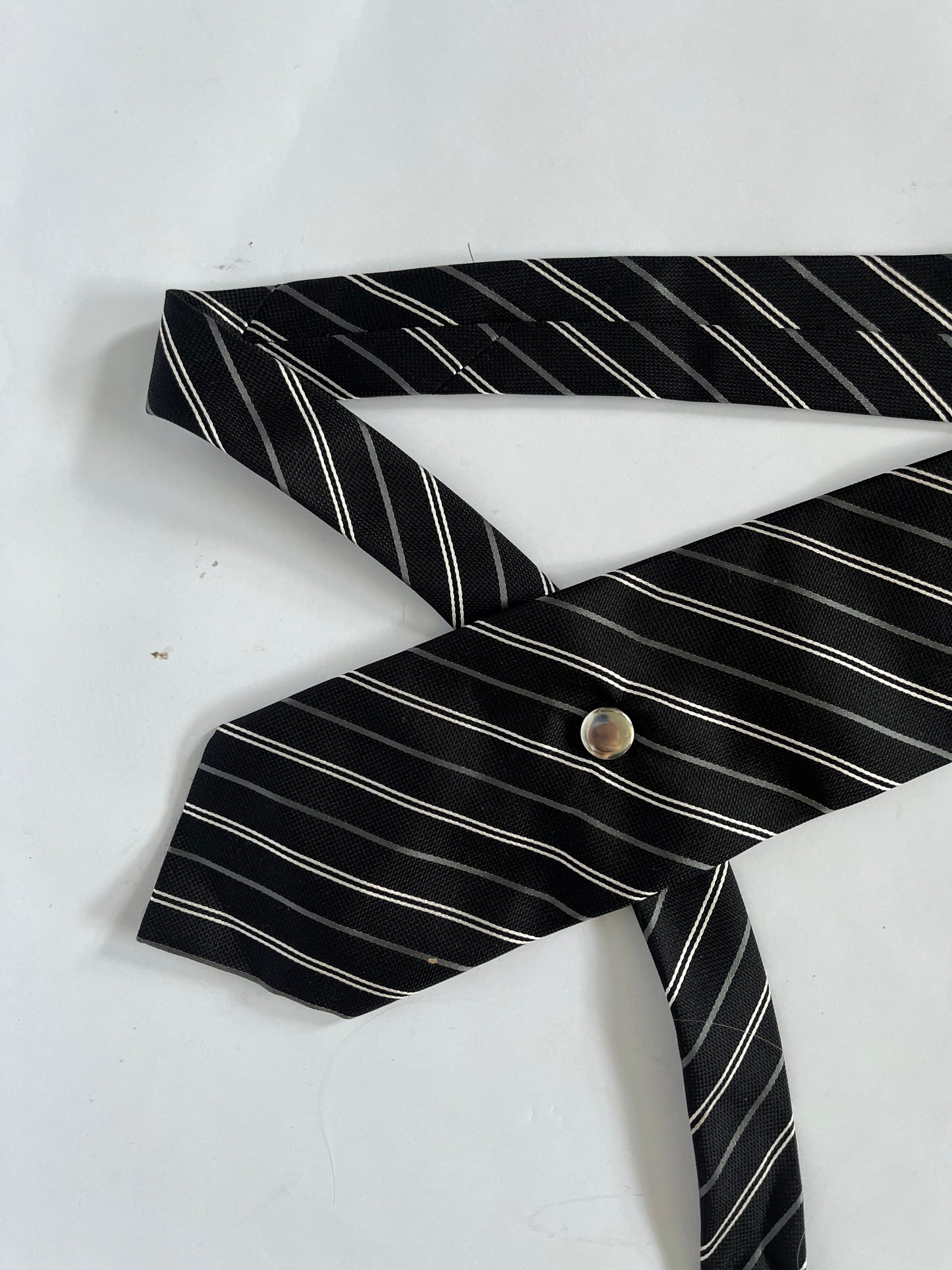 34 inch tie belt: black stripe