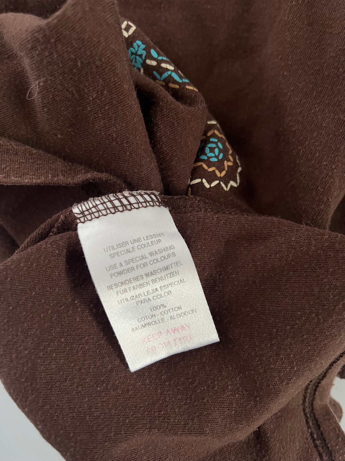 Brown dior boho baby tee