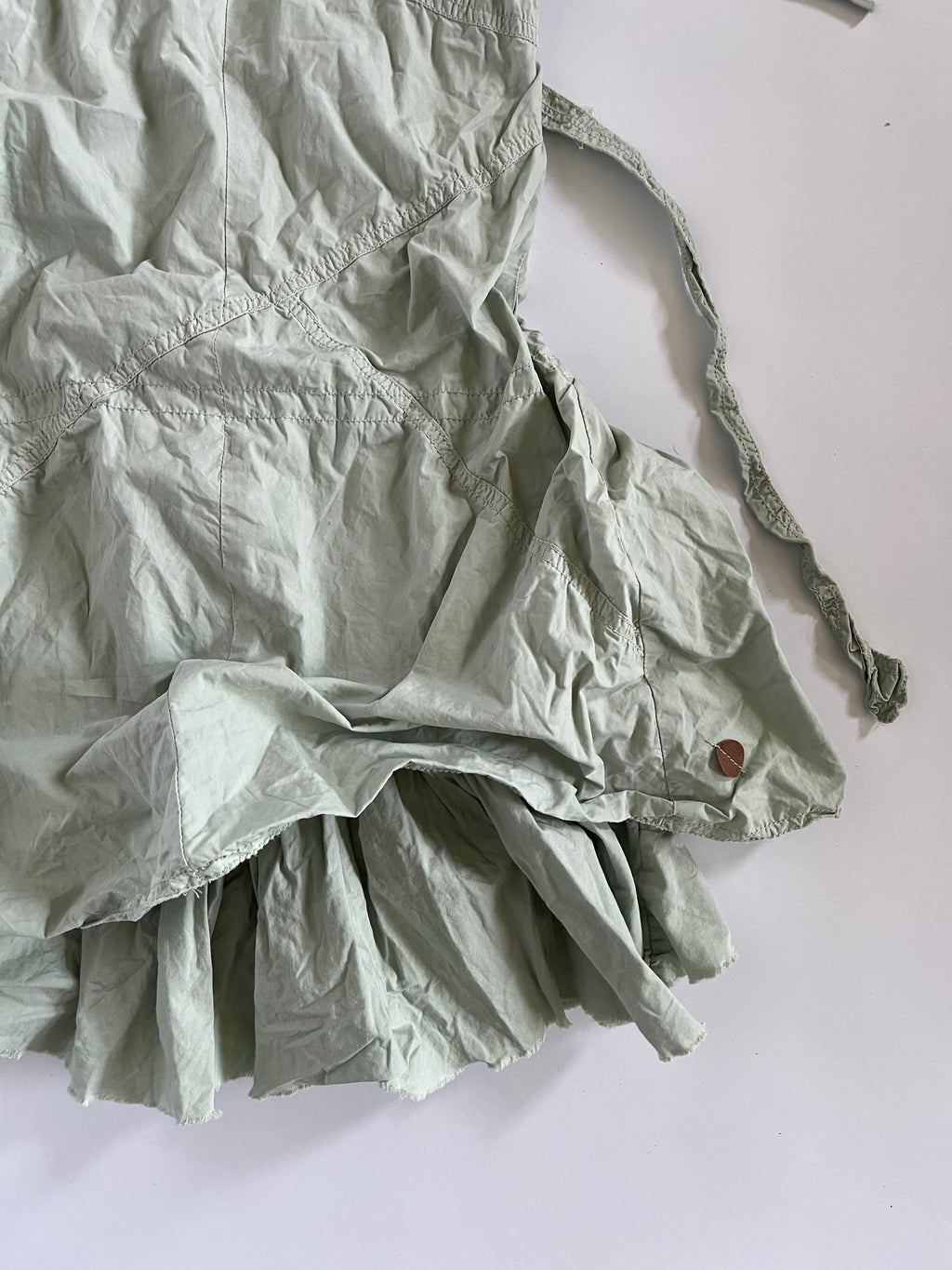Asymmetric shell bubble mini dress