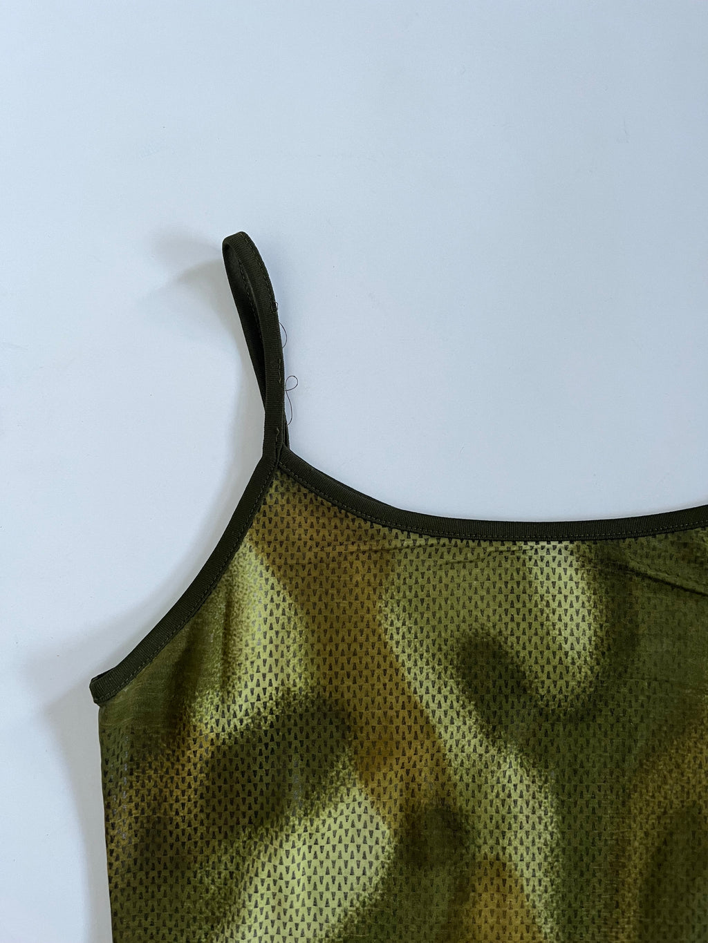 Semi sheer camo cami top