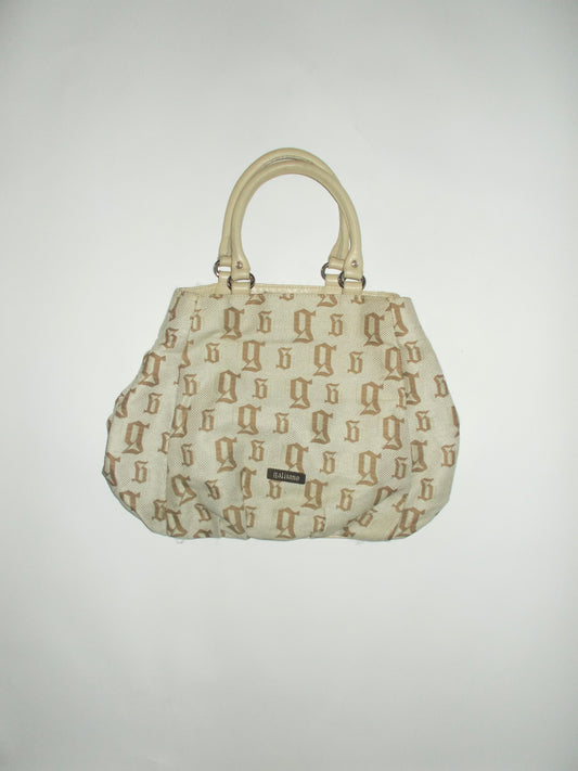 John Galliano monogram hobo bag