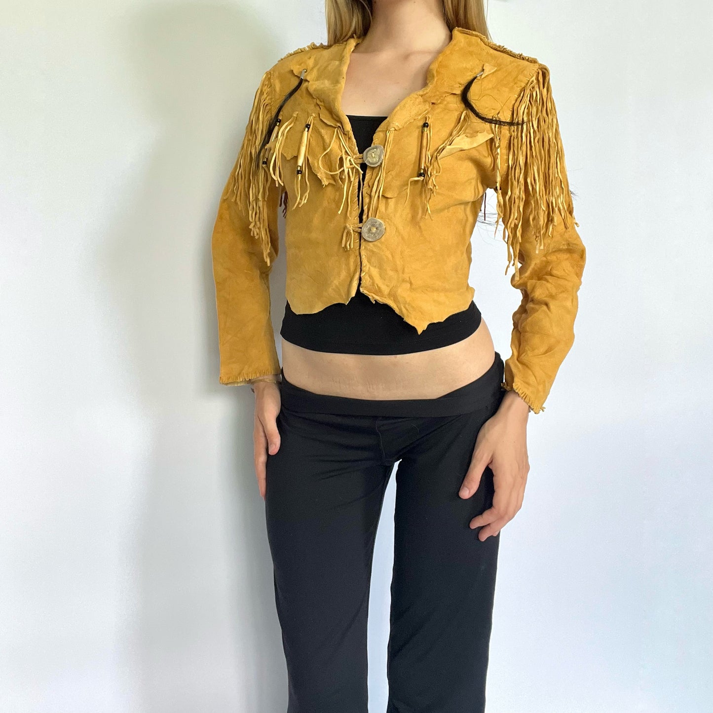 Genuine 70’s suede fringe jacket
