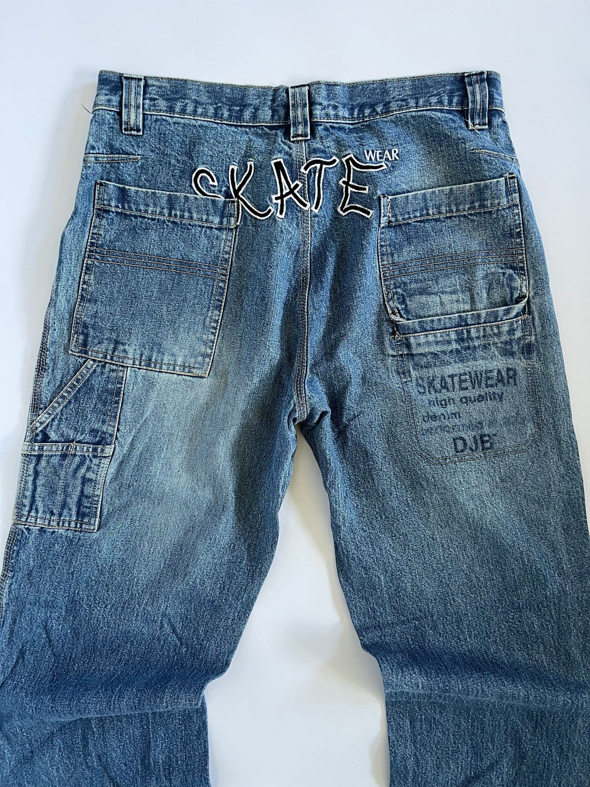Skate embroidered straight leg jeans