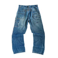 Skate embroidered straight leg jeans