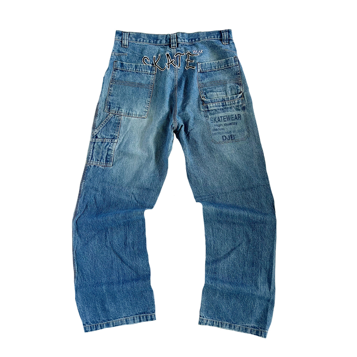 Skate embroidered straight leg jeans