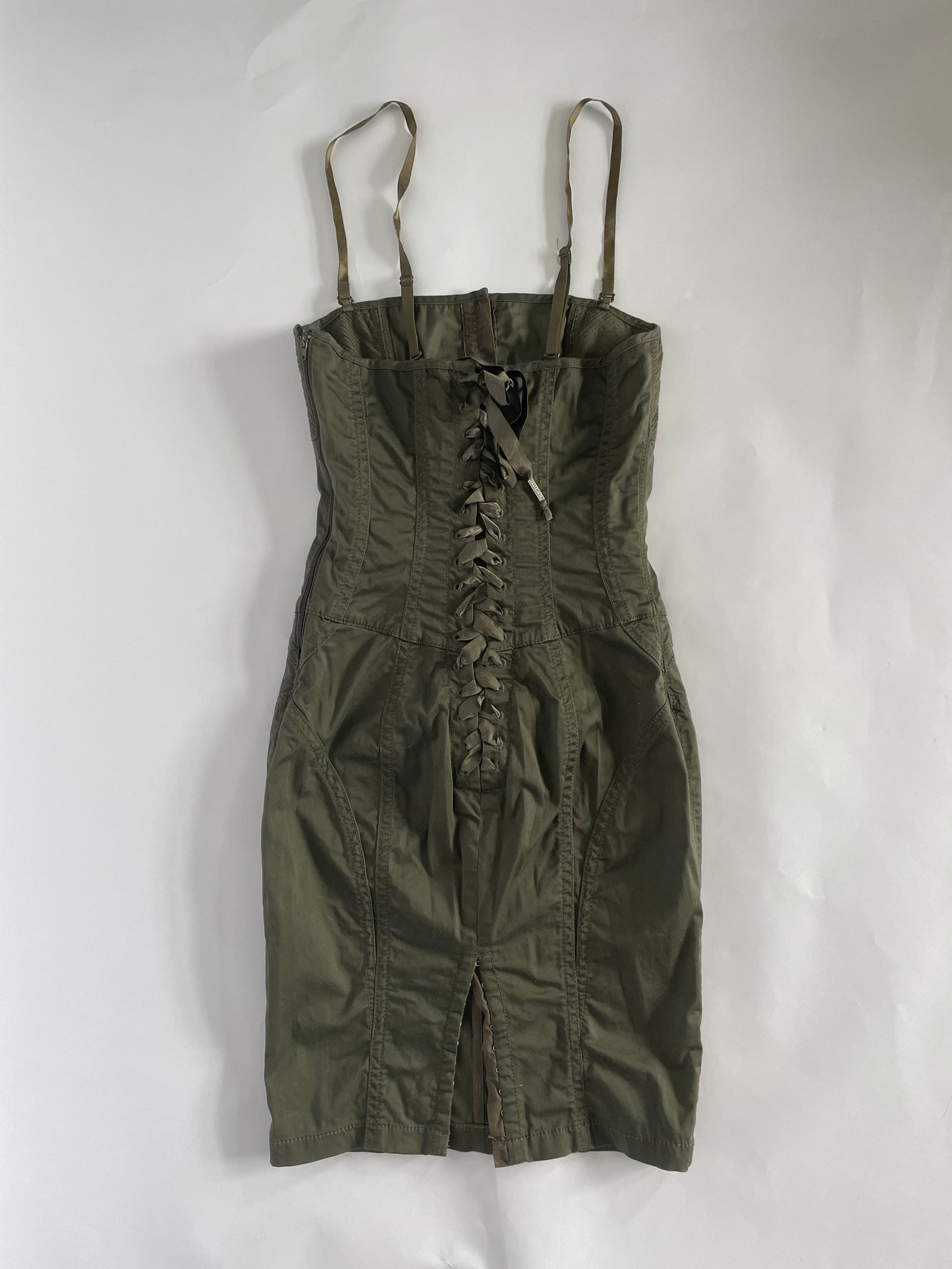 90’s Guess khaki corset mini dress