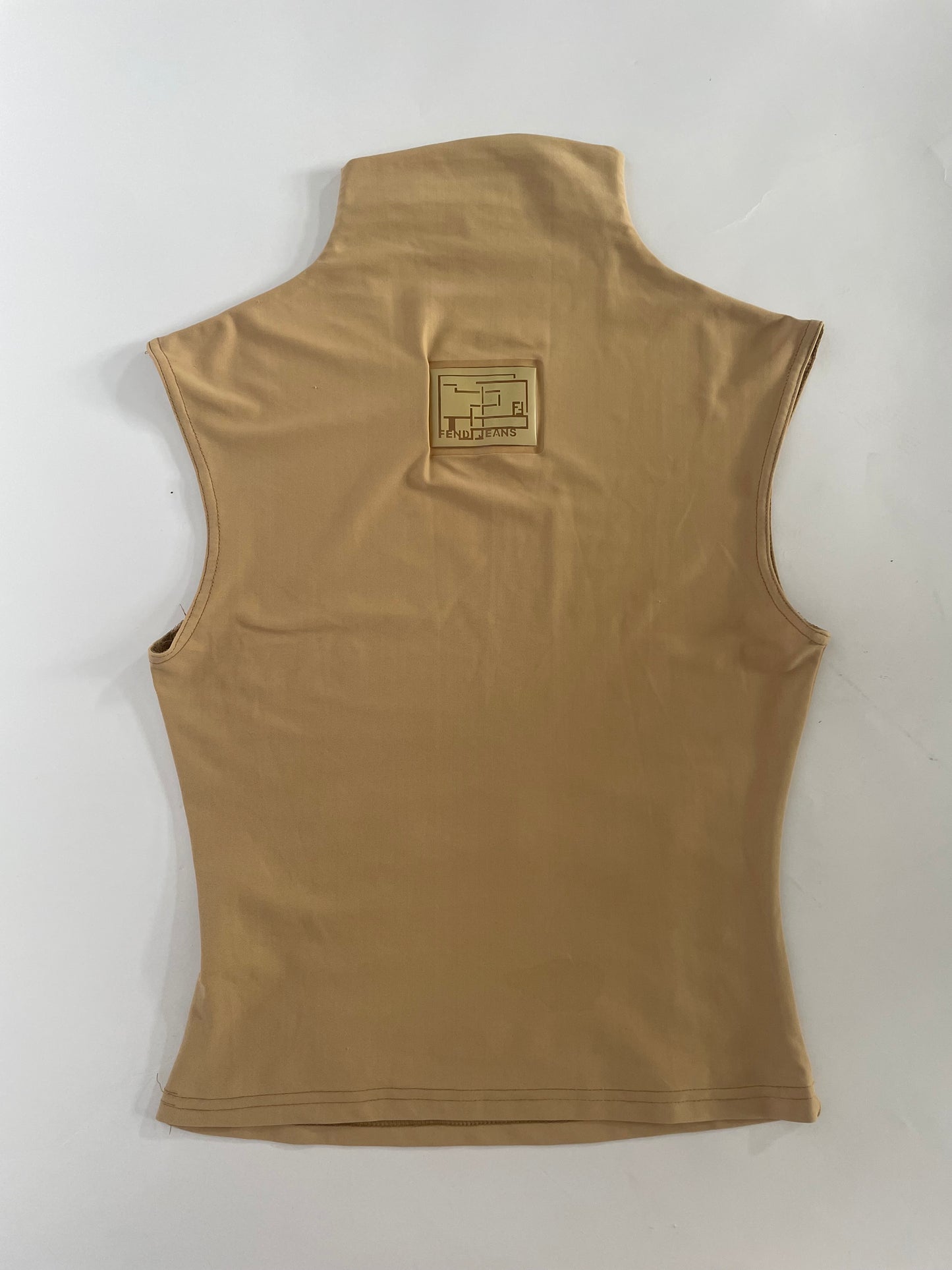 90’s Fendi nude high neck tank top