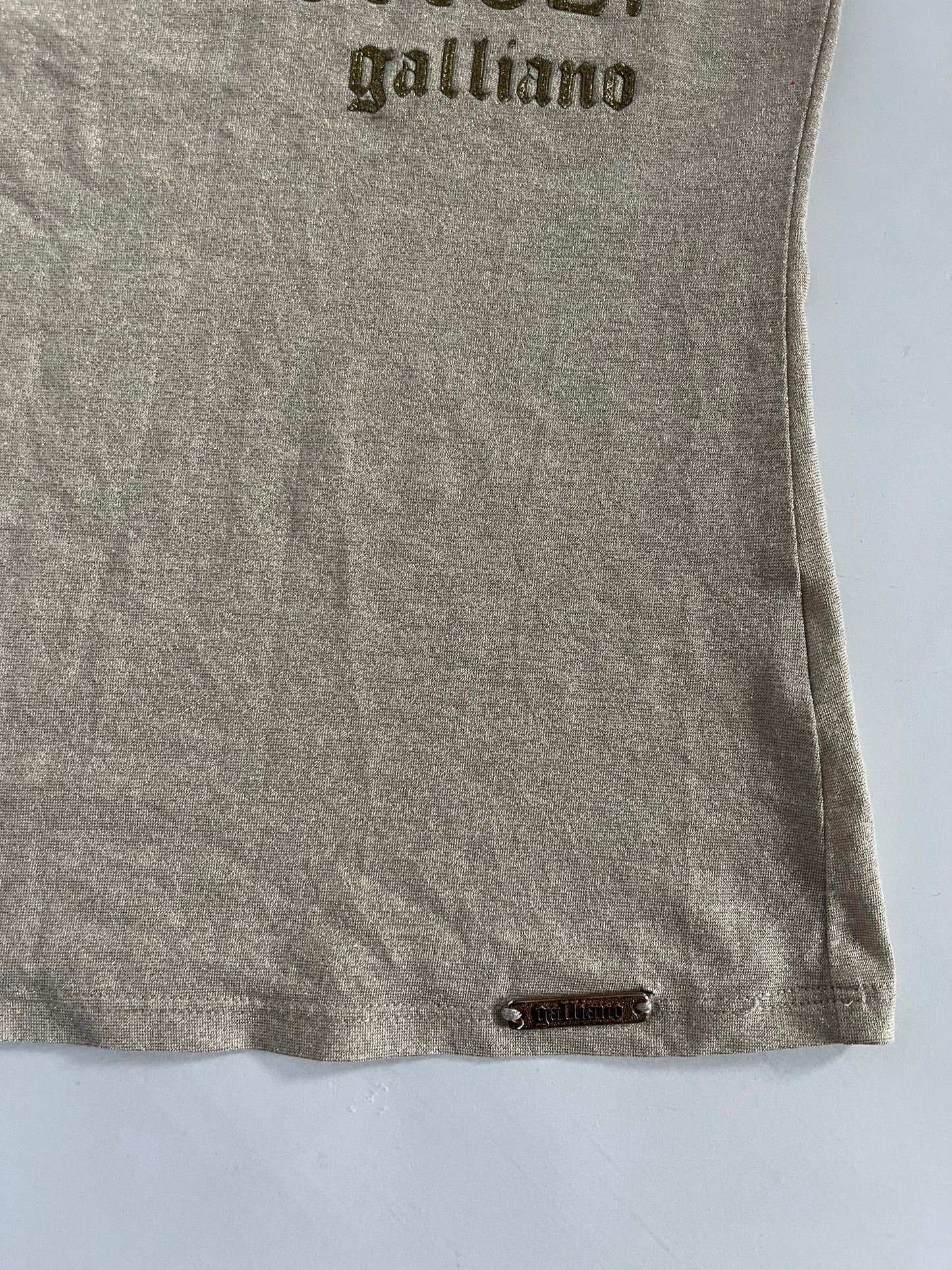 John galliano glitter graphic cami top