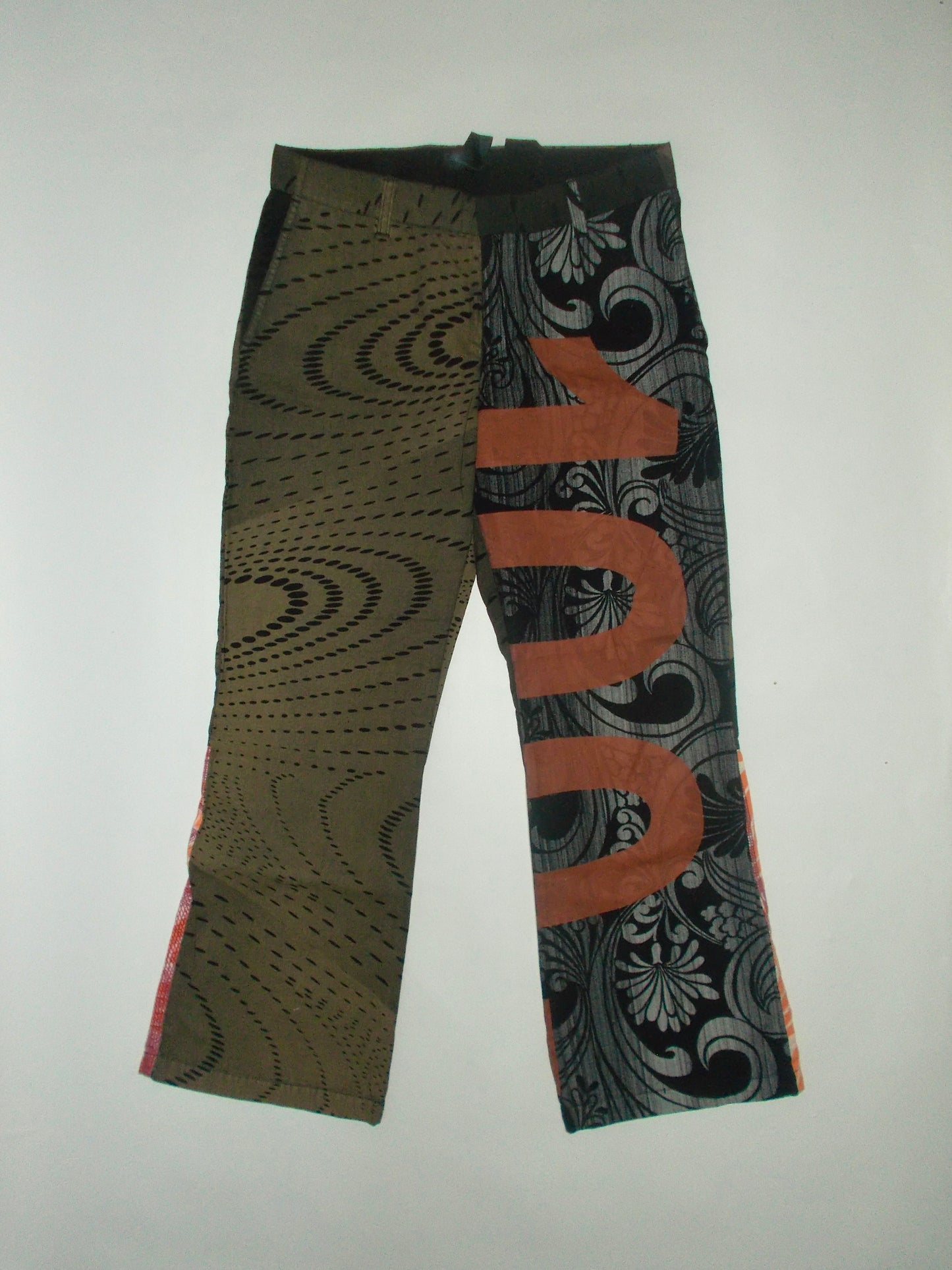 Custo Barcelona patchwork flare trousers