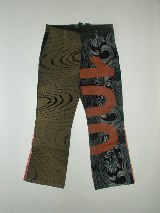 Custo Barcelona patchwork flare trousers