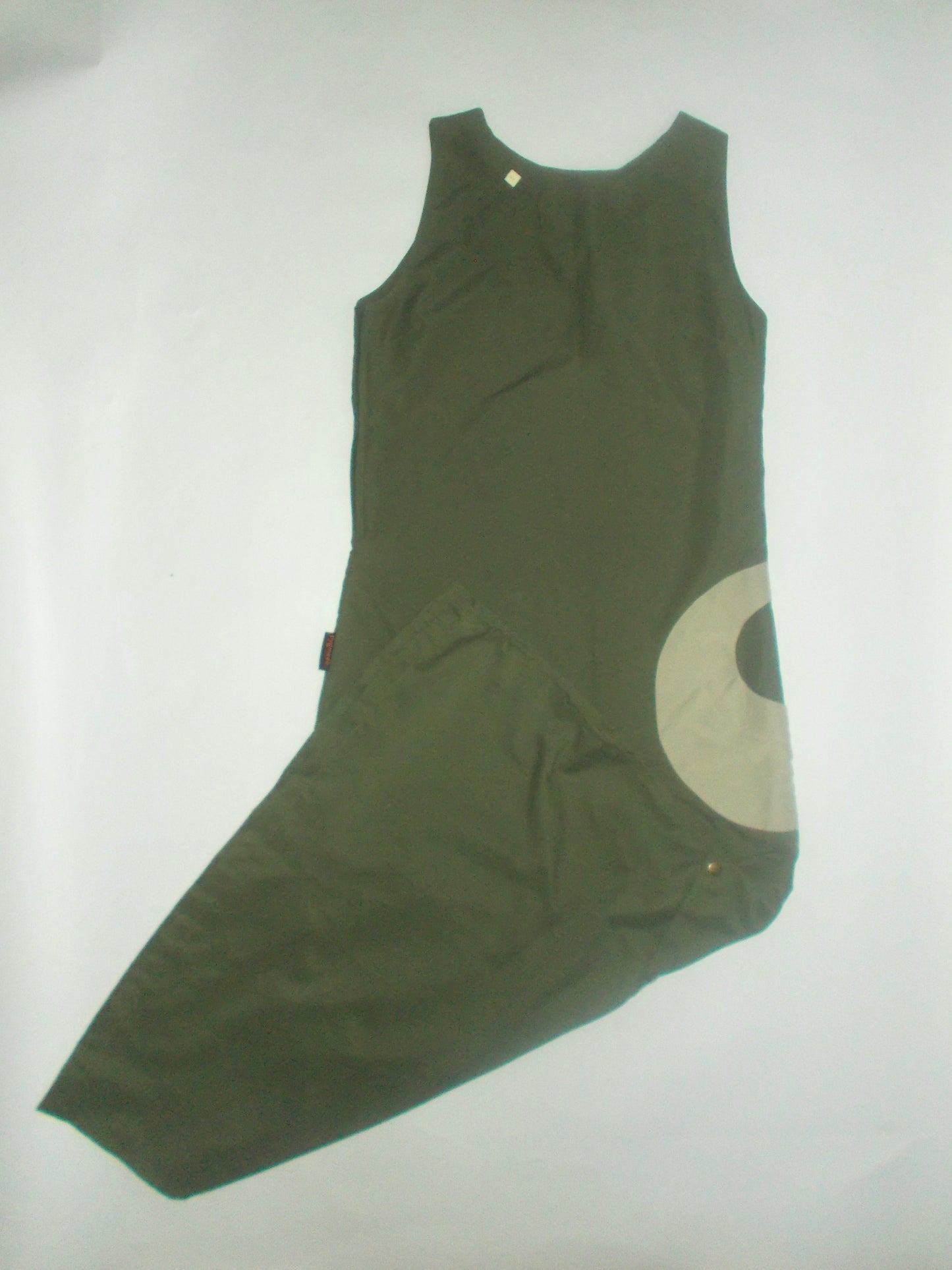 Khaki cargo adjustable maxi dress