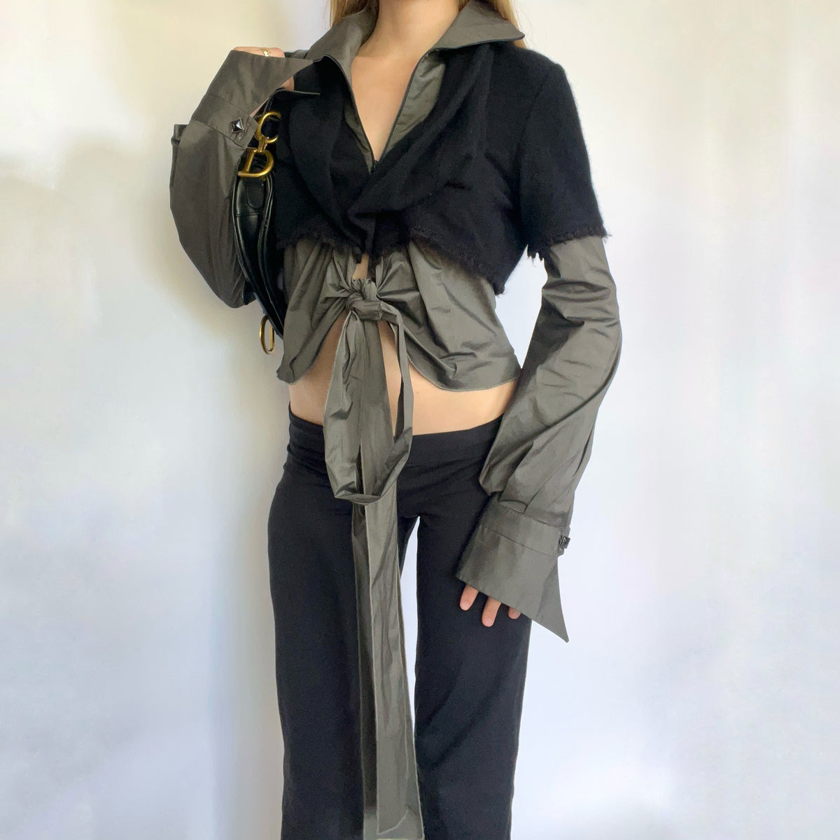 Subversive khaki shell zip up shirt