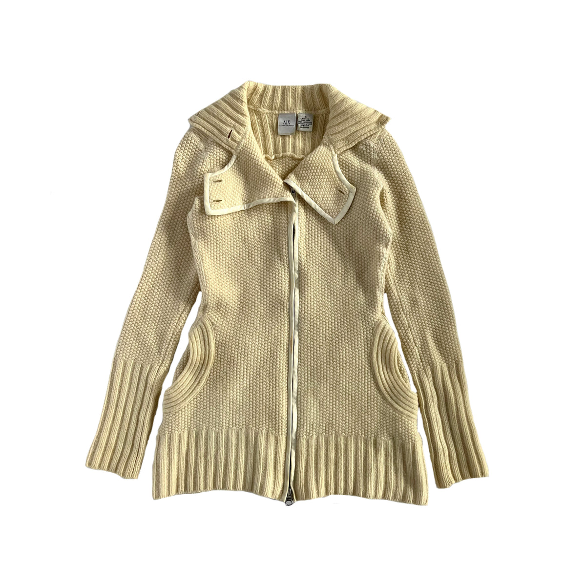 Armani exchange subversive cream wool jumper