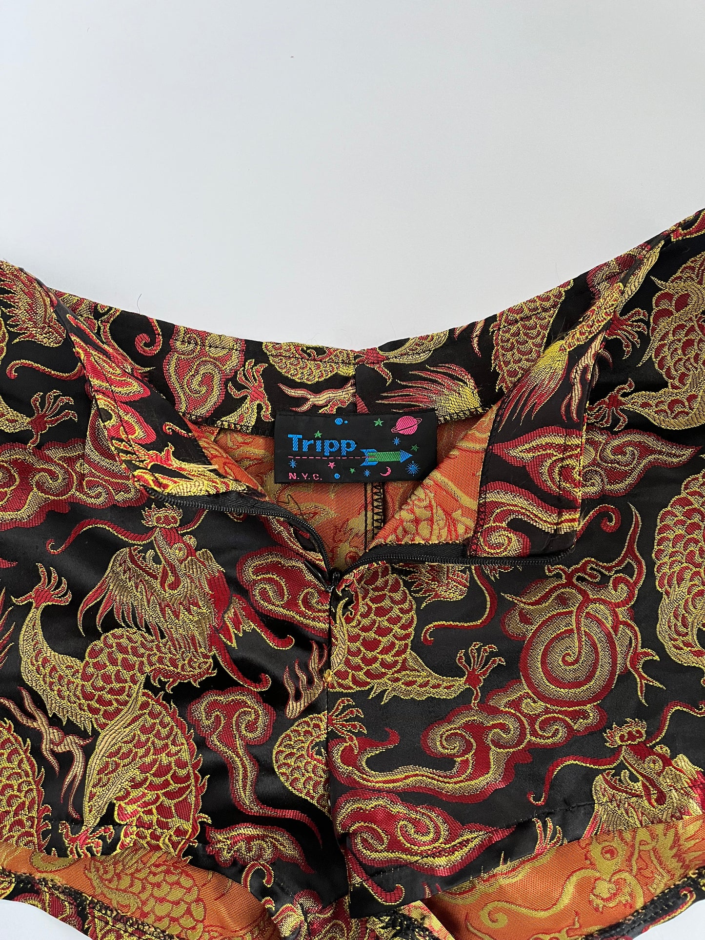 Tripp nyc dragon satin shorts