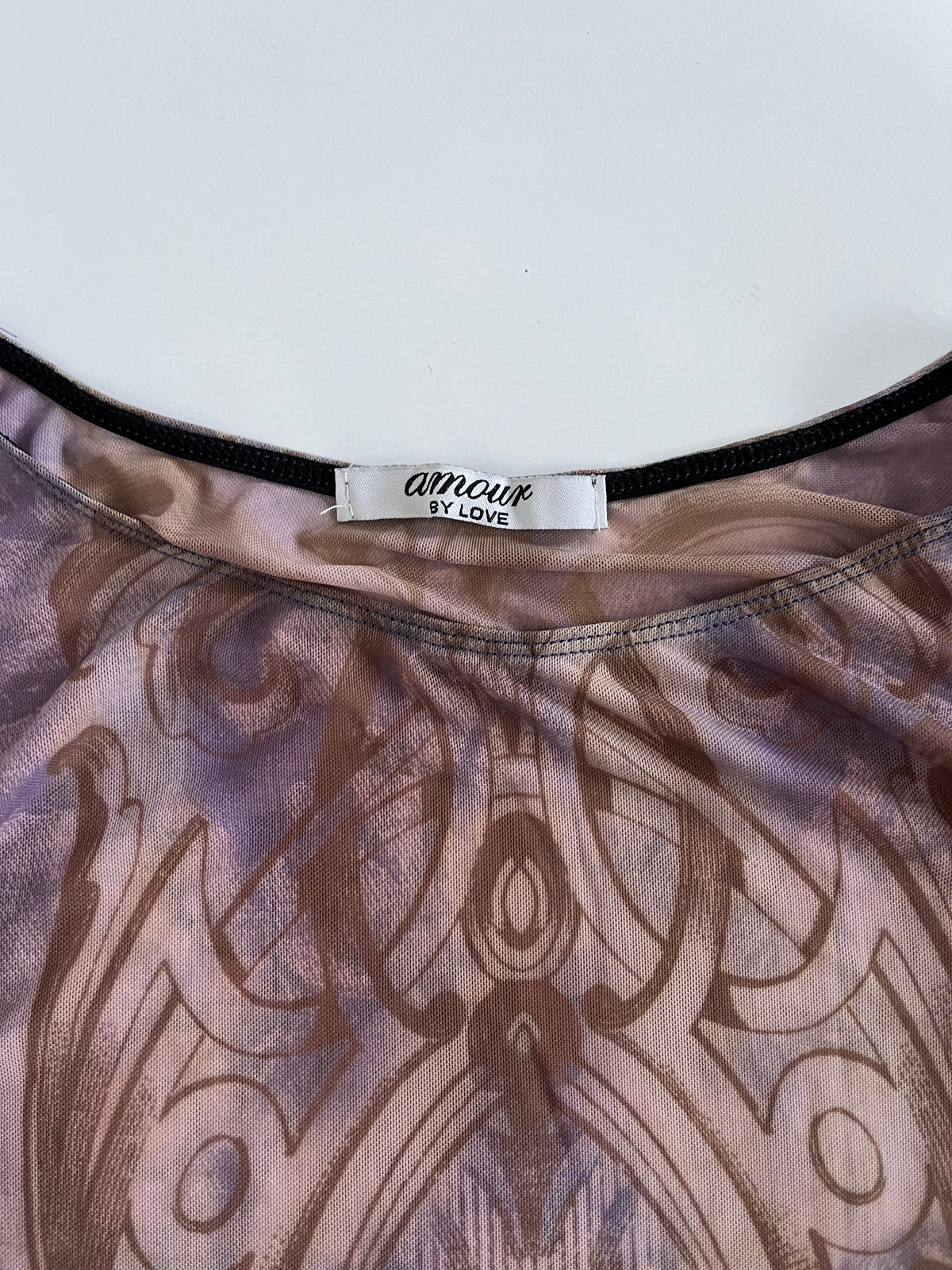 Gothic tribal mesh long sleeve top
