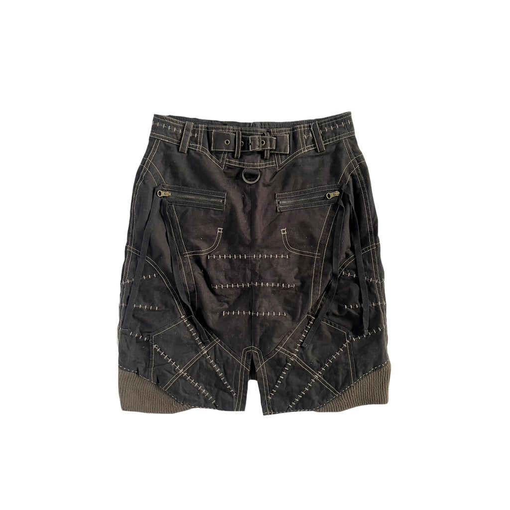 Subversive knee length cargo skirt