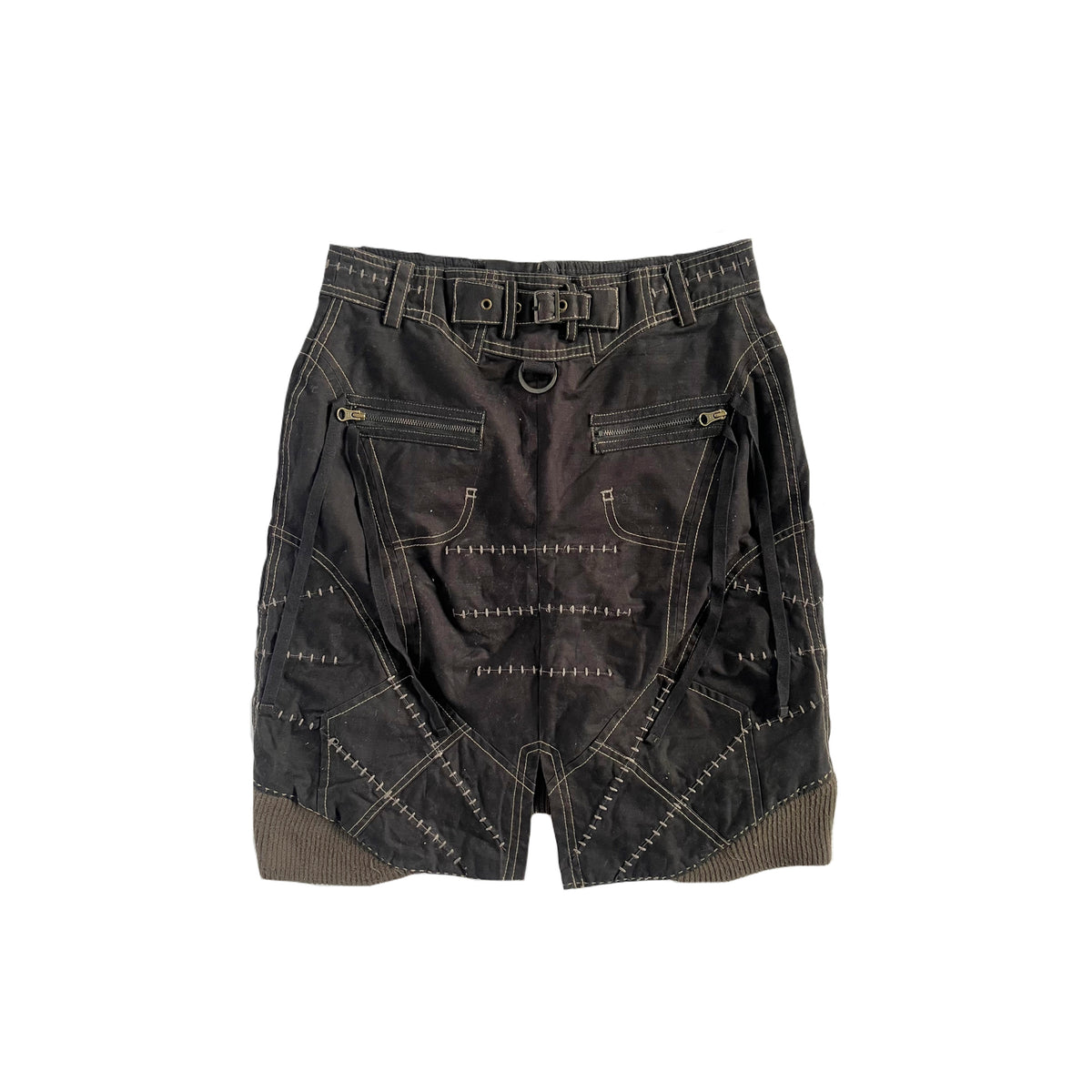 Subversive knee length cargo skirt