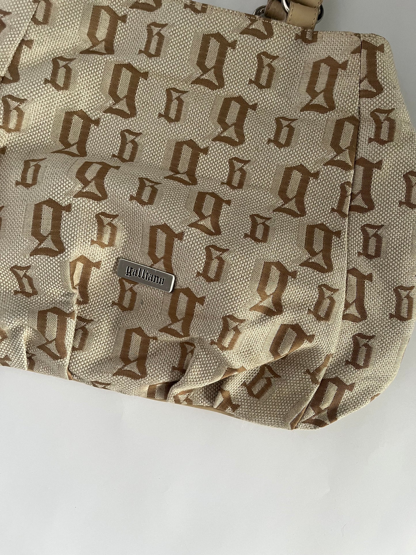 John Galliano monogram hobo bag